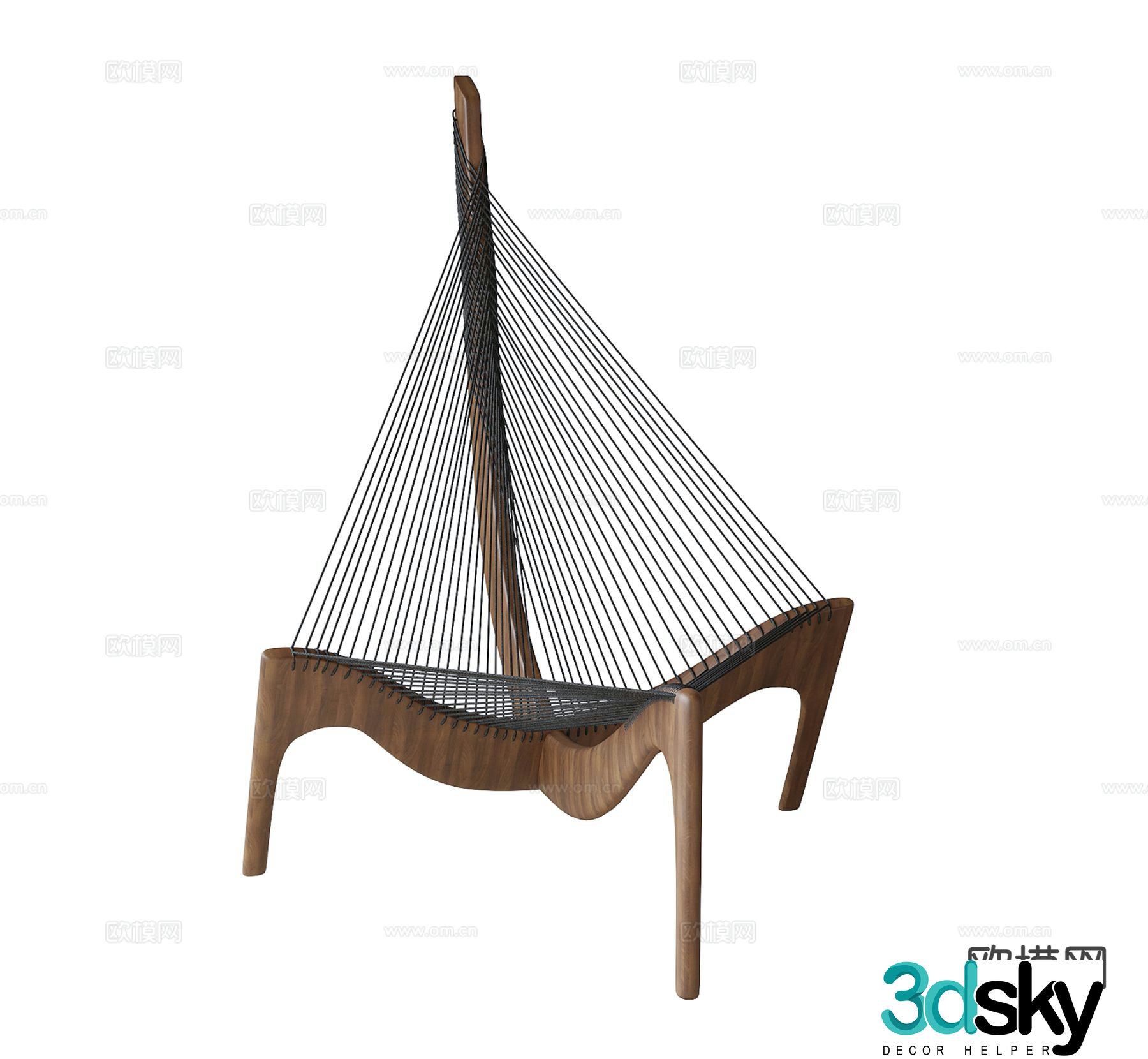 Wabi-sabi special-shaped chair personalized chair leisure chair 3D model