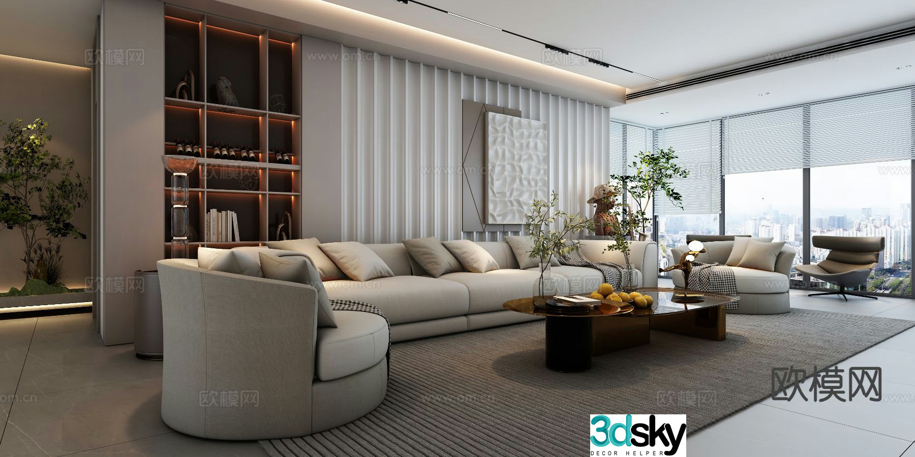 Modern living room 3d model