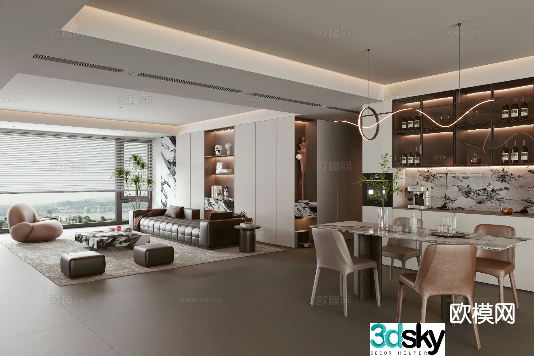 Italian restaurant 3d model
