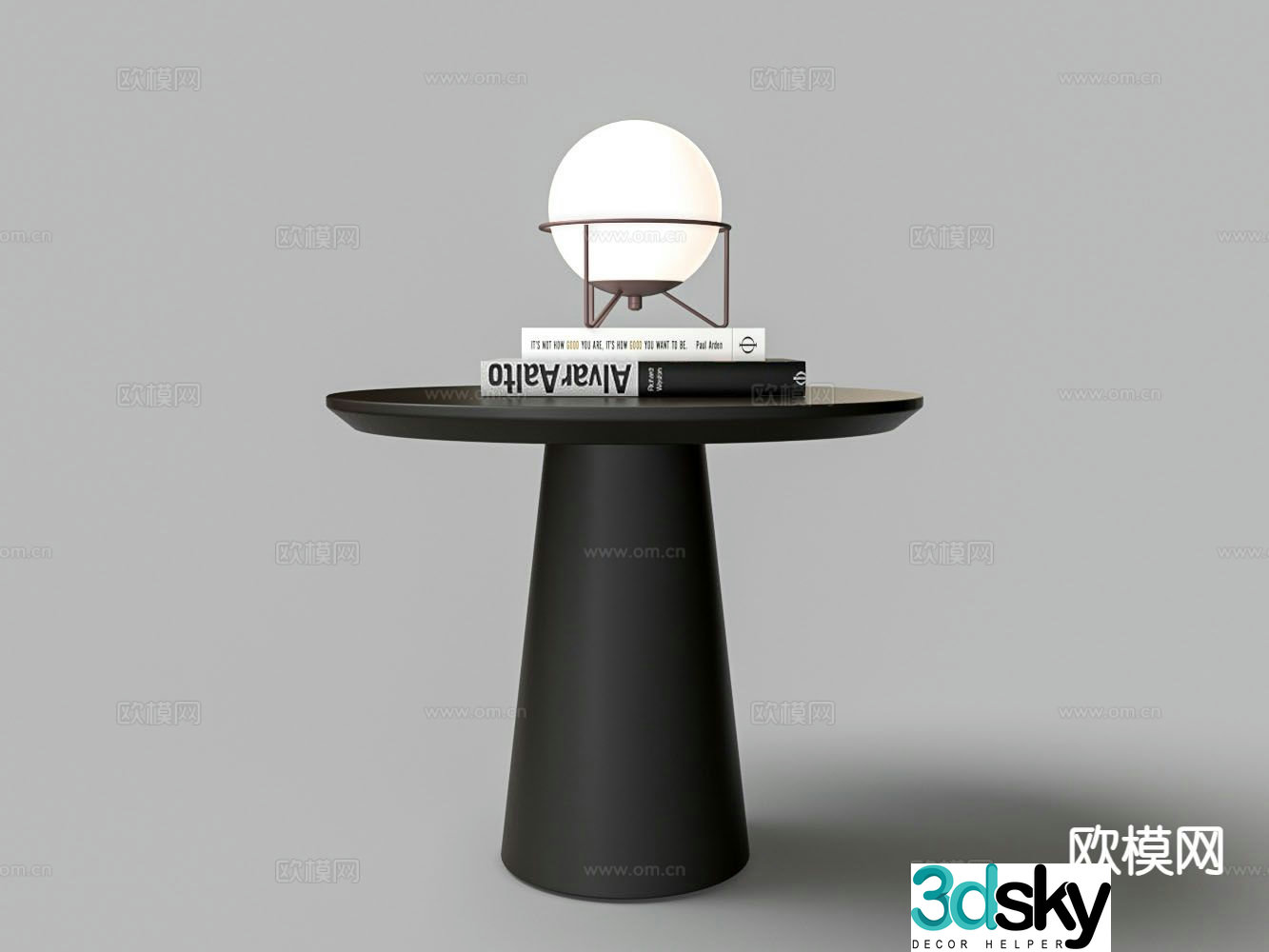 Modern round table side table table table 3d model