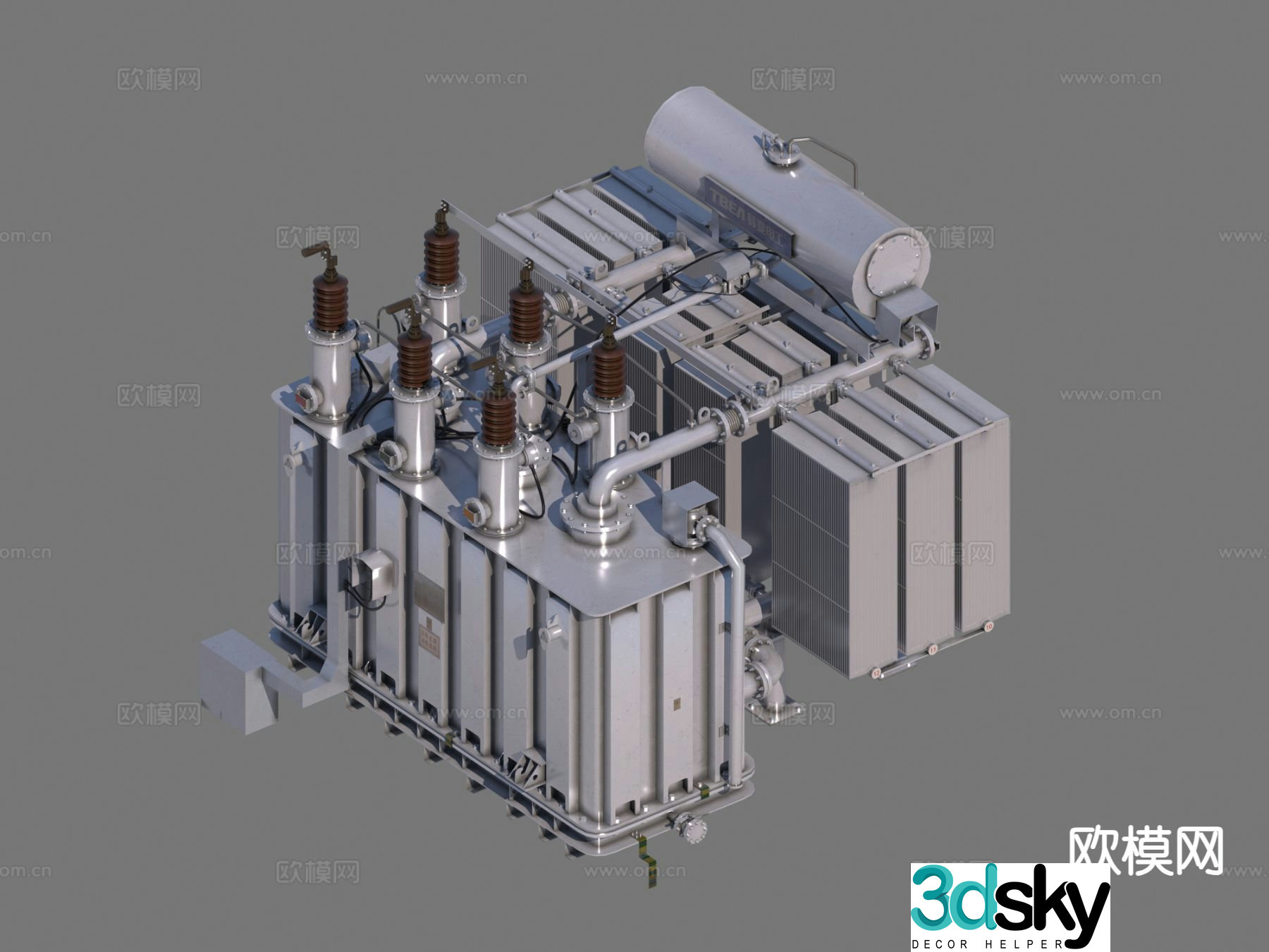 High voltage reactor reactor 3d model