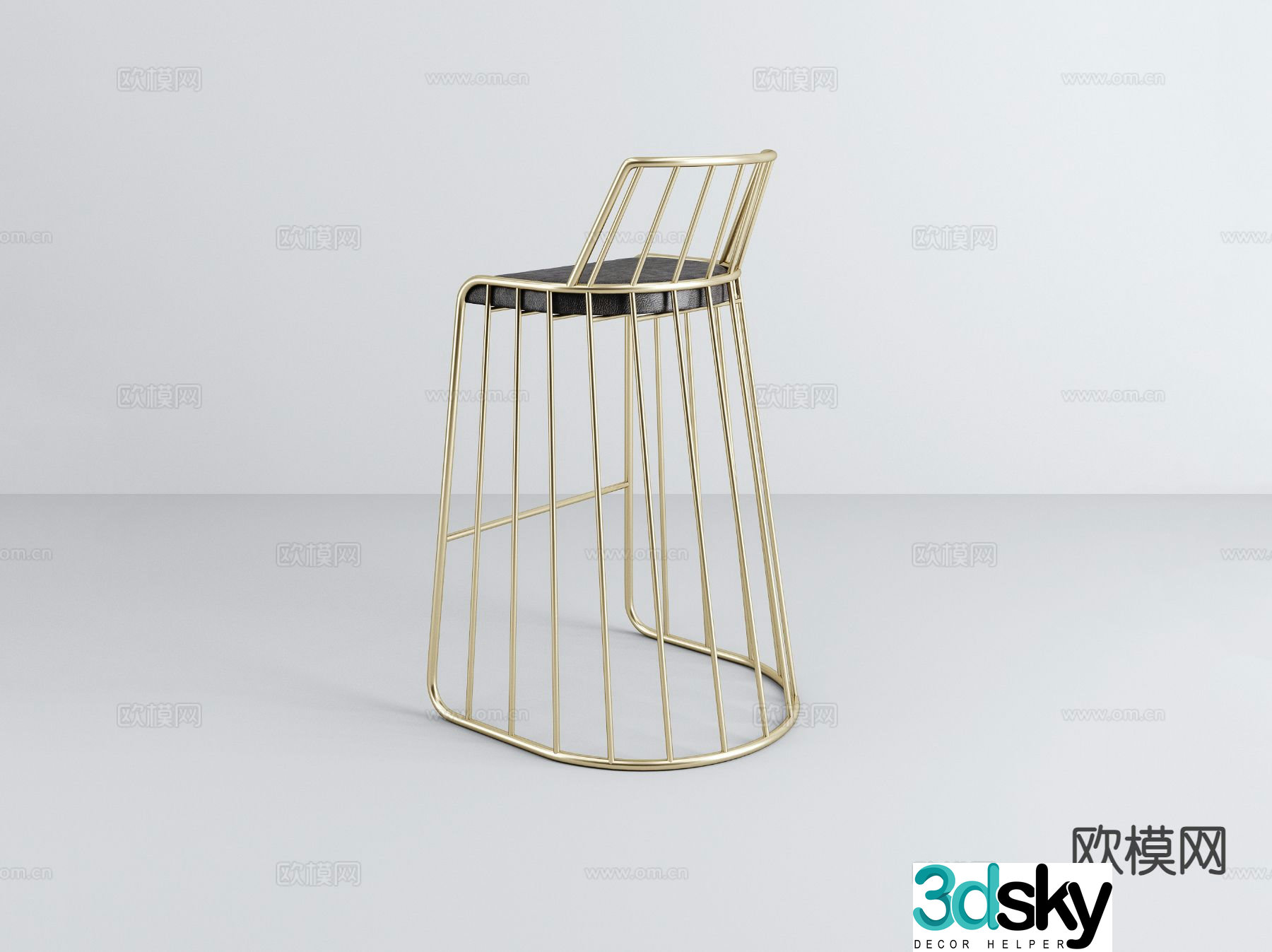 bar stool bar stool high stool 3d model