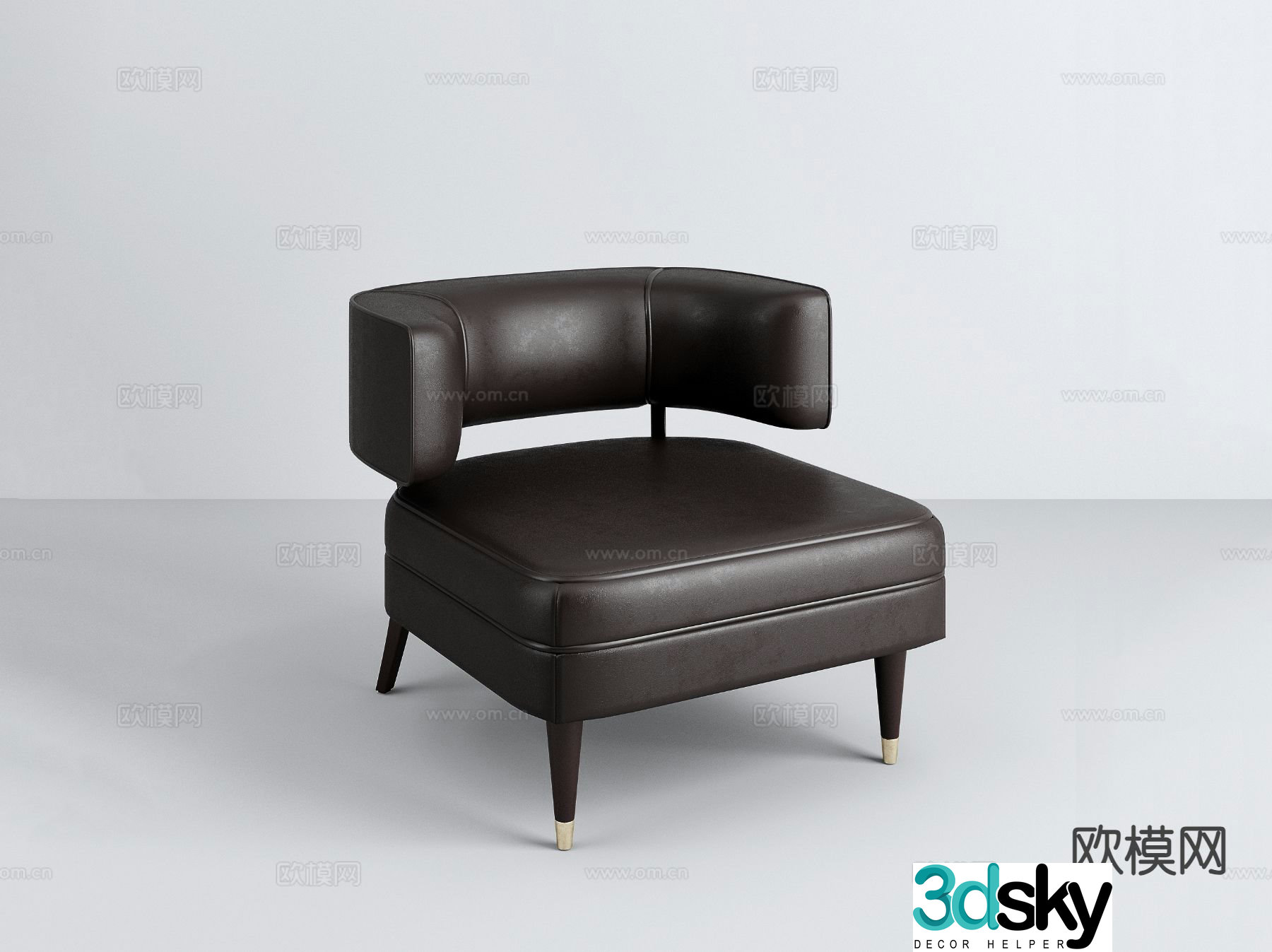 Italian sofa chair leisure chair 3d model