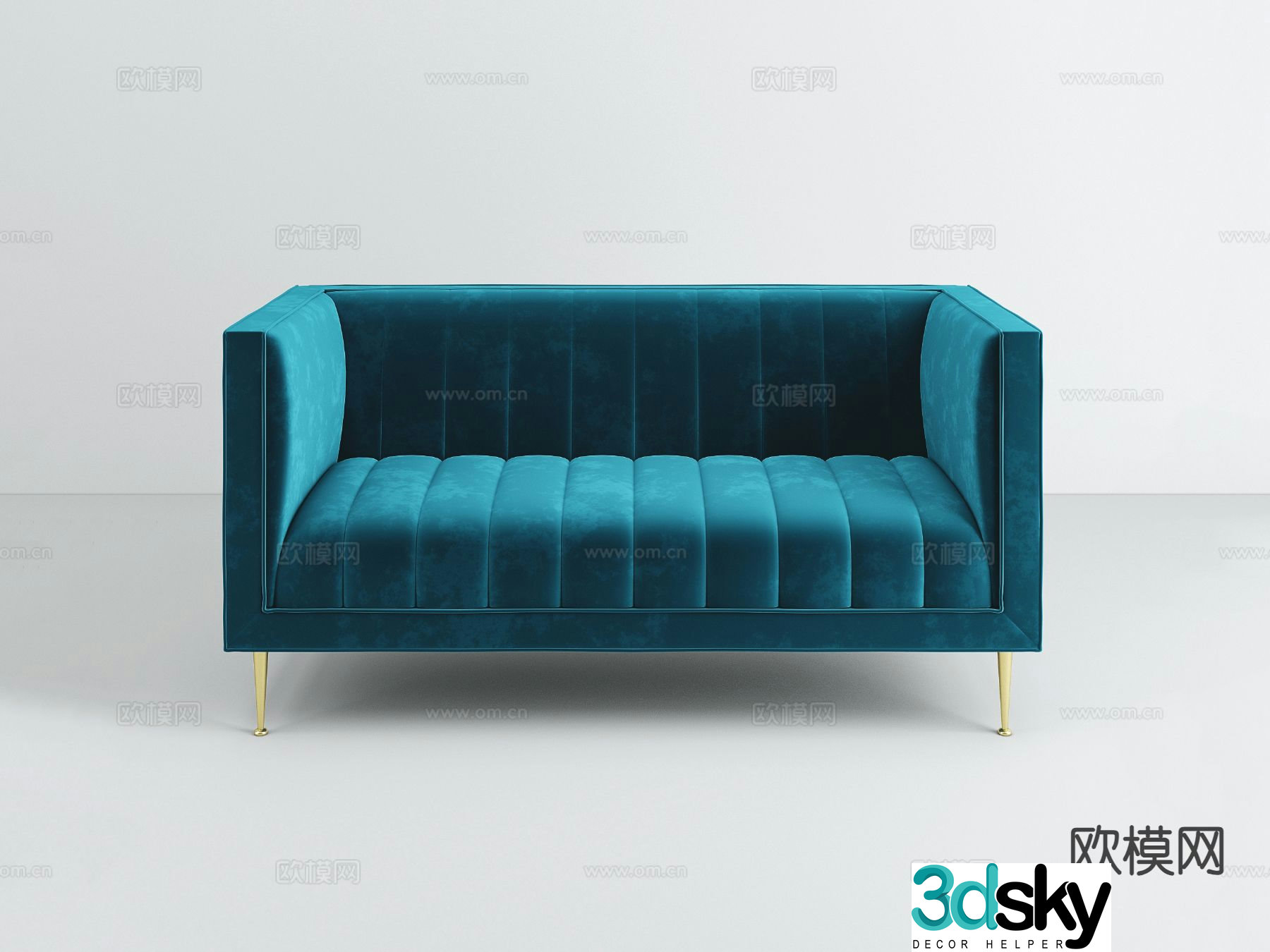 Double sofa arm sofa 3d model