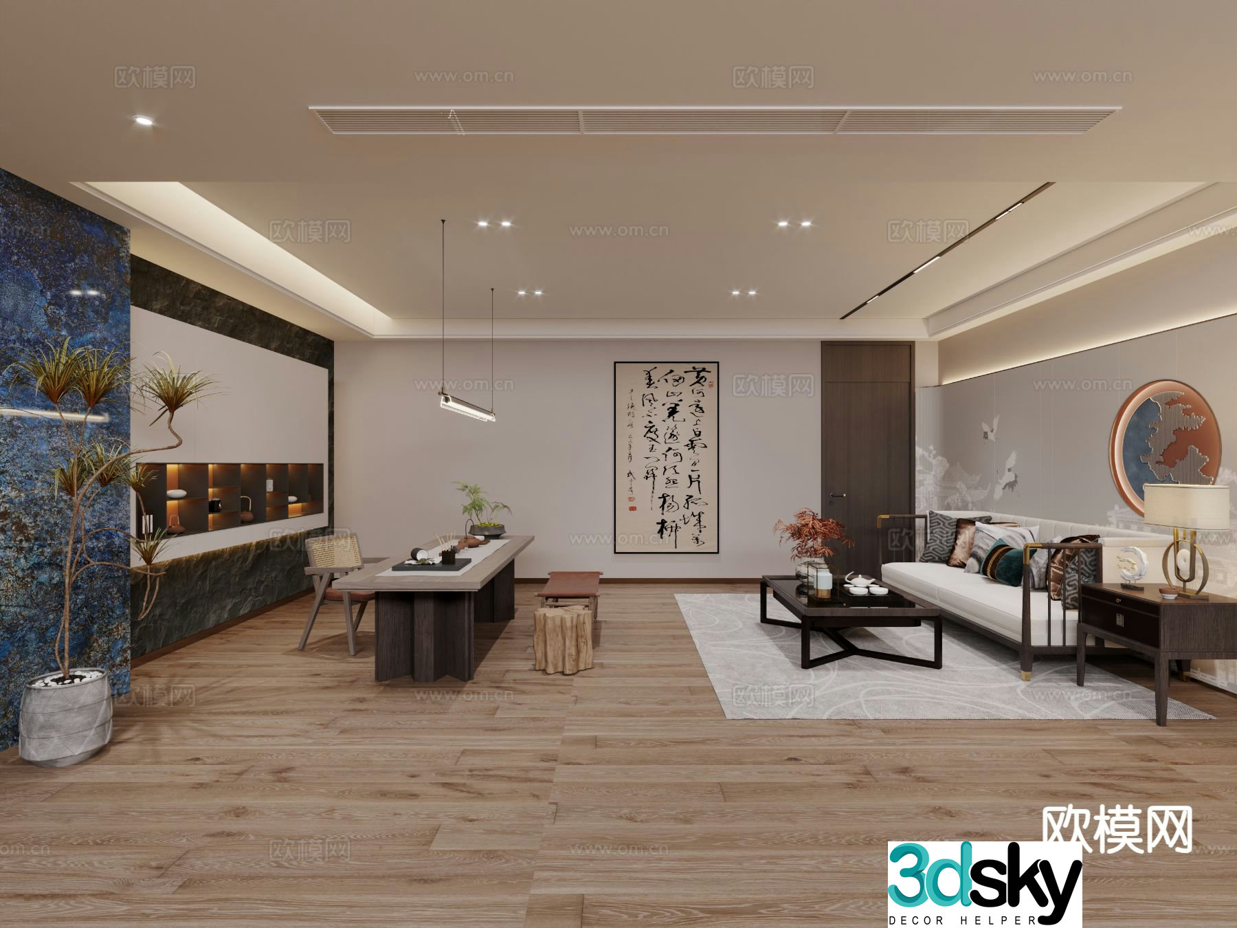 New Chinese tea room 3d model