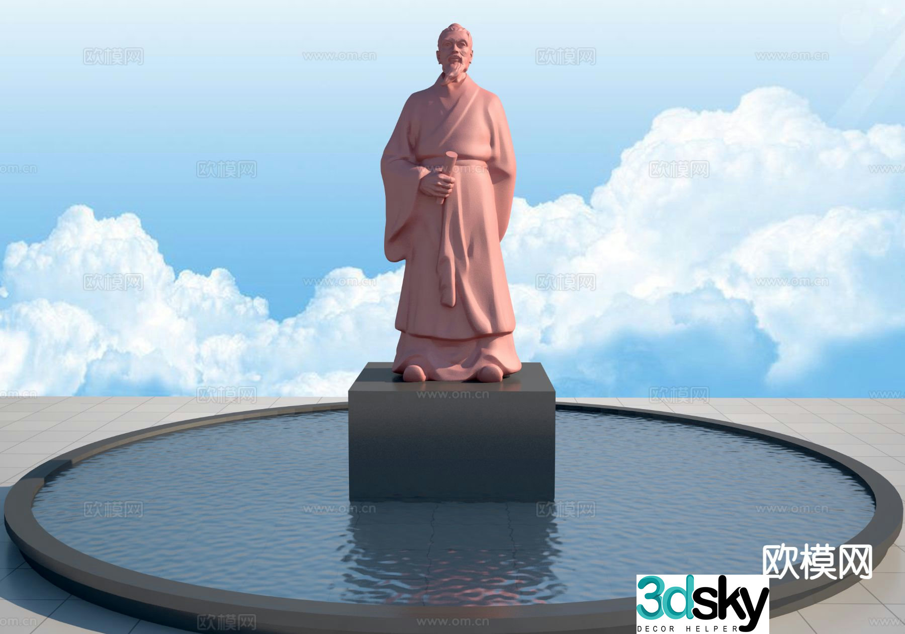 Celebrity Sculpture Outdoor Sculpture Park Sketch 3D Model