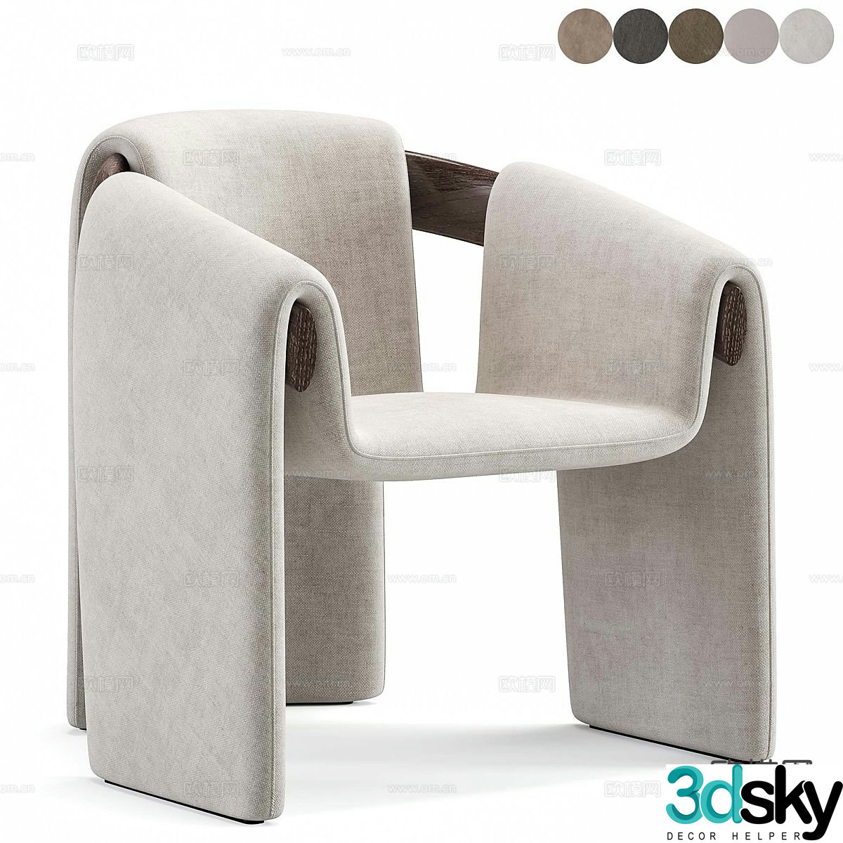 Modern lounge chair armchair 3d model