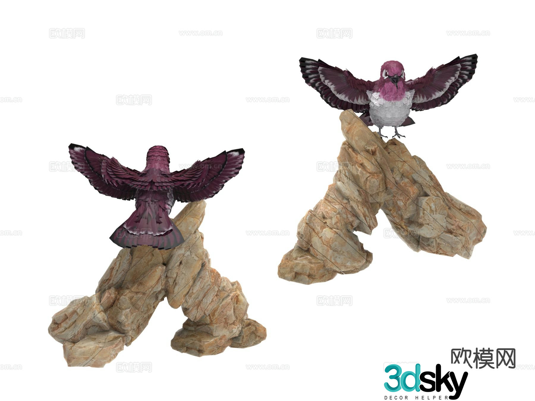 Flying animal sculpture 3d model