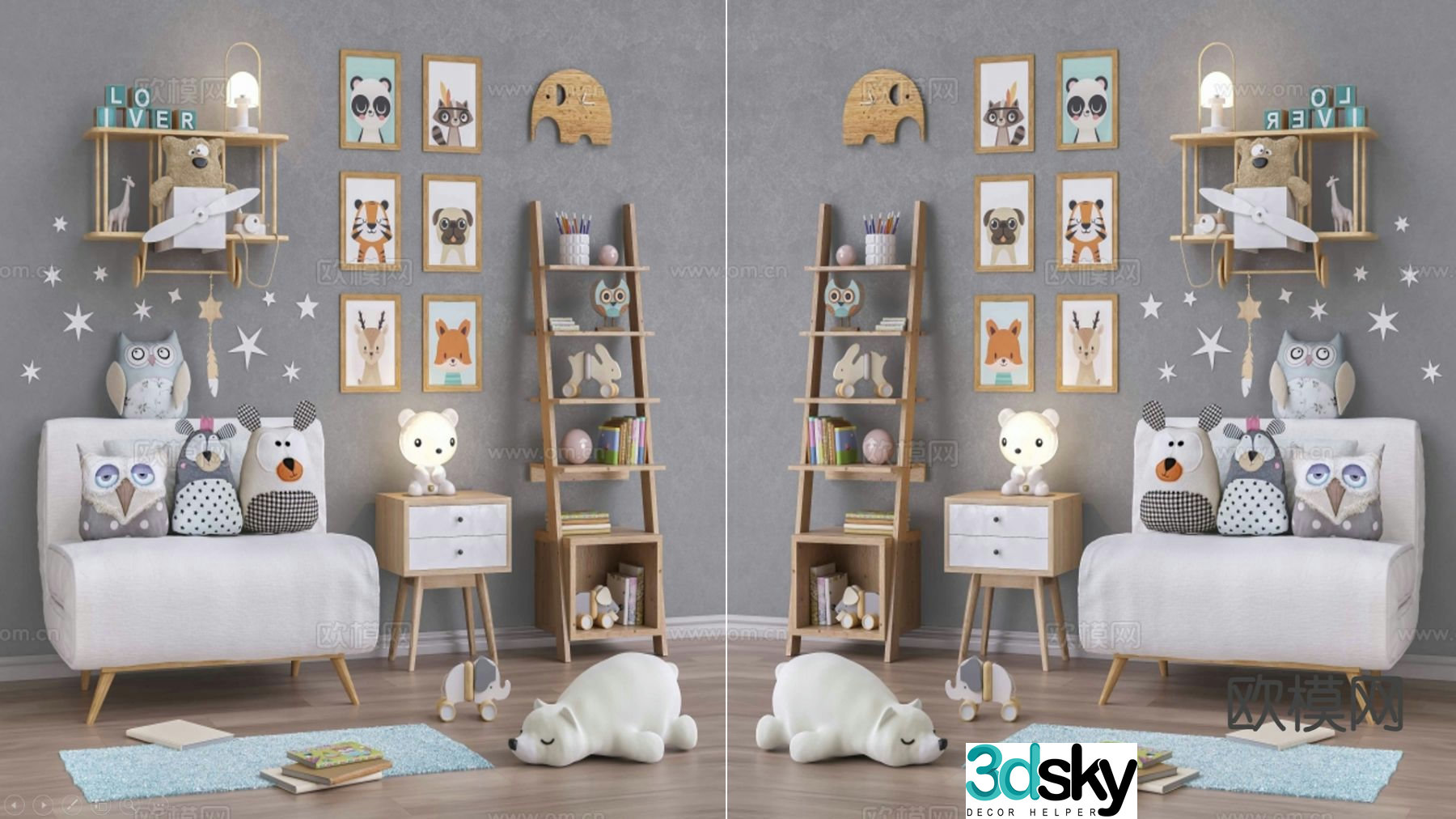 Children’s toy cabinet doll doll hanging picture 3D model