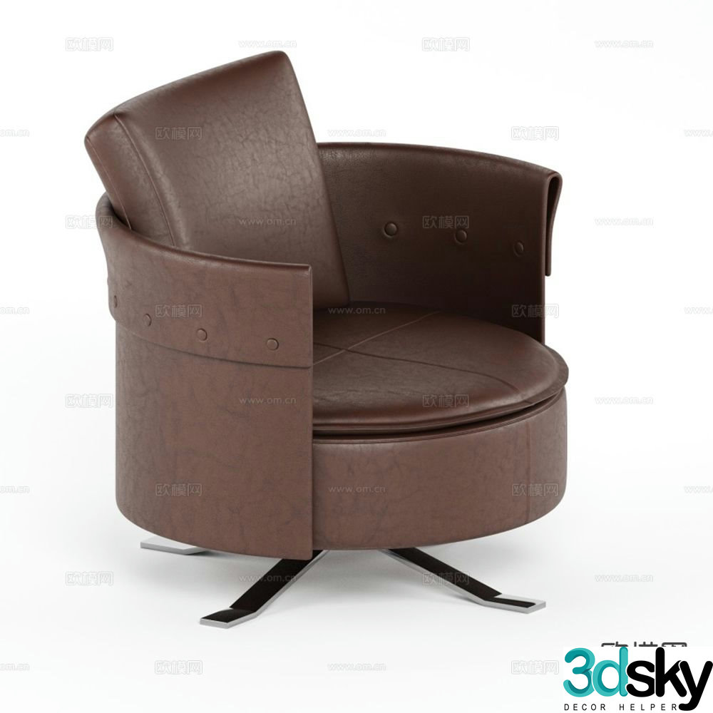 Longhi single sofa 3d model