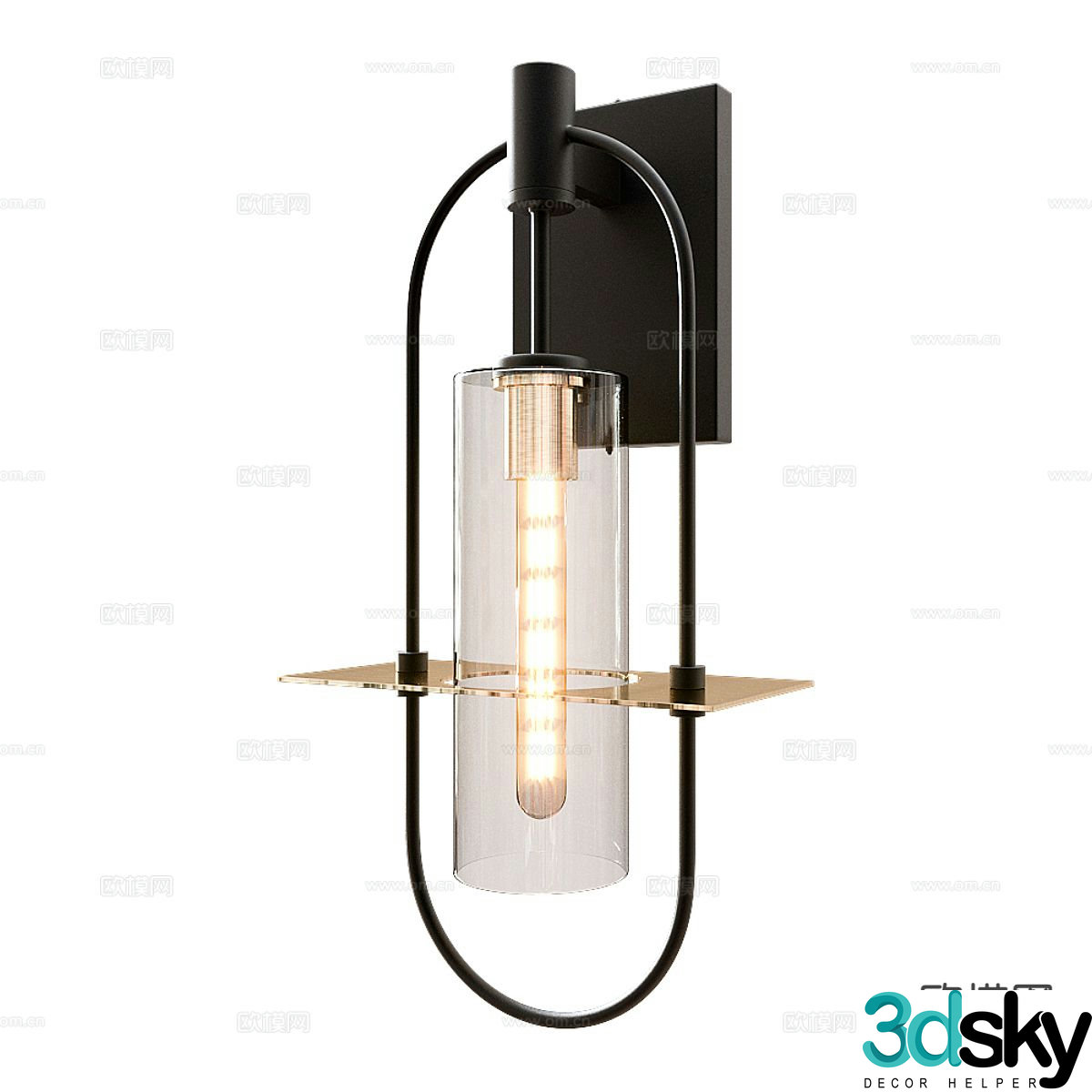 Modern wall light 3d model