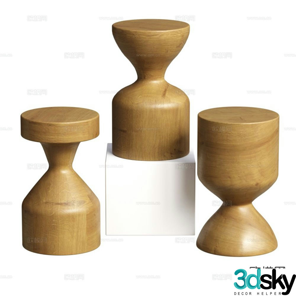 Shapes side table corner table round table table table 3d model