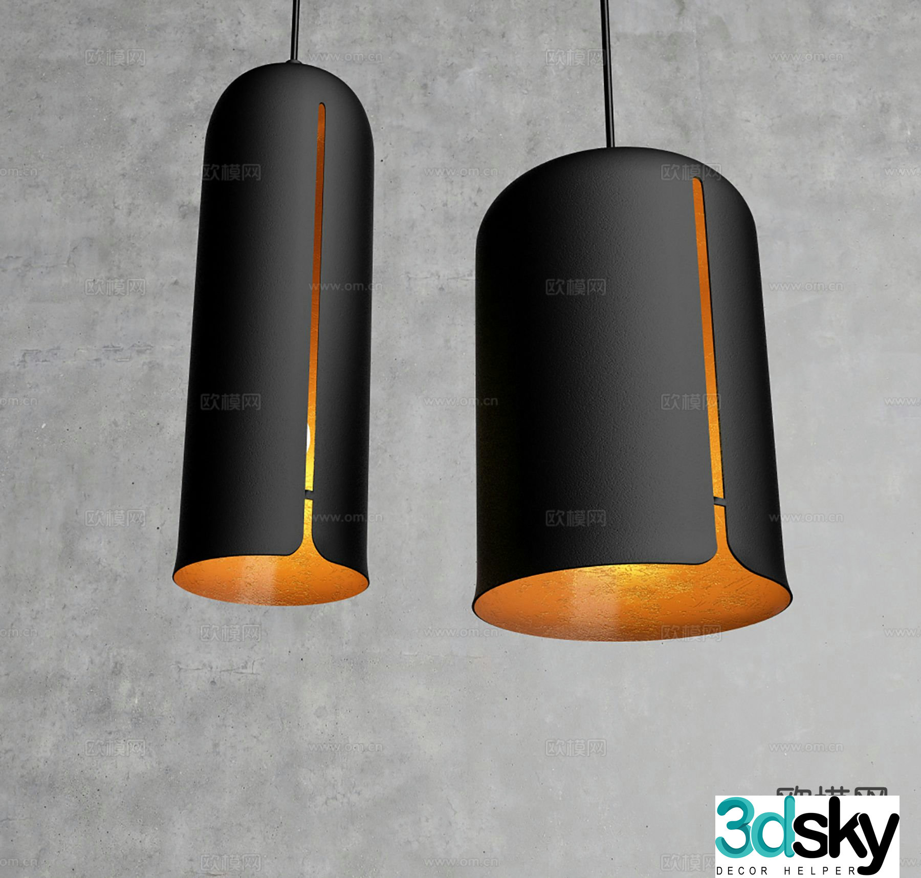 Modern creative chandelier 3d model