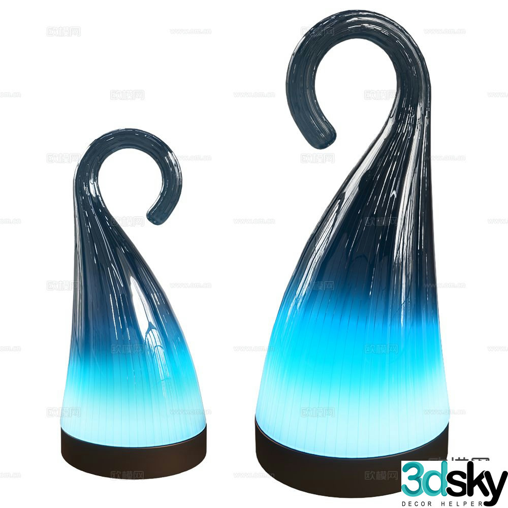 Italamp lake blue table lamp 3d model