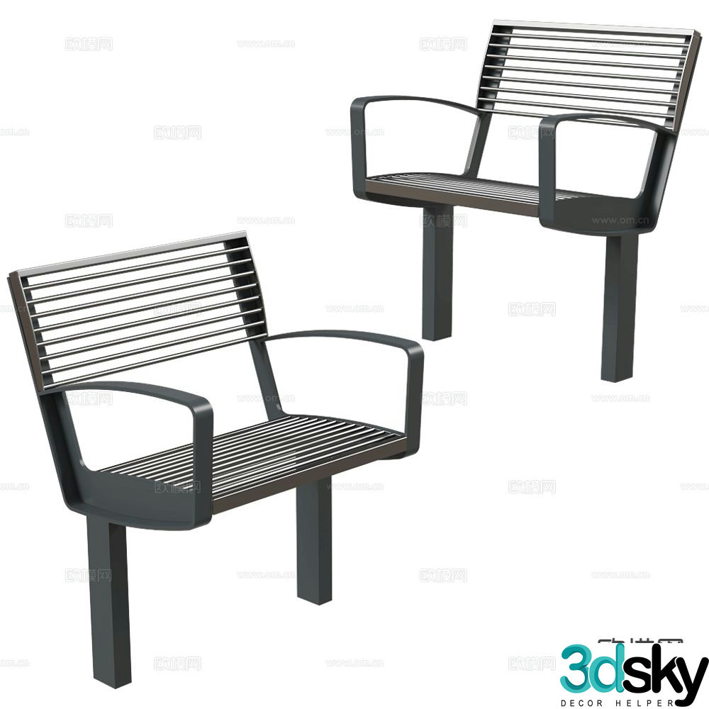 MmcitÃ© public chair public chair 3d model
