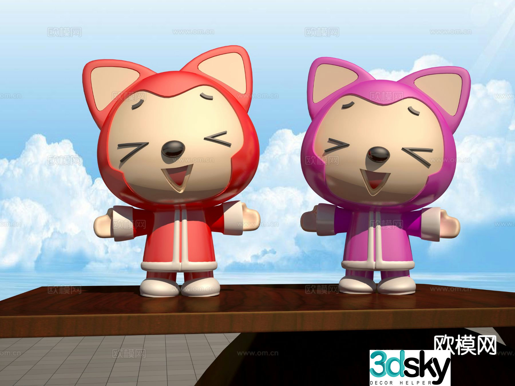Ali cartoon sculpture ornaments 3D model