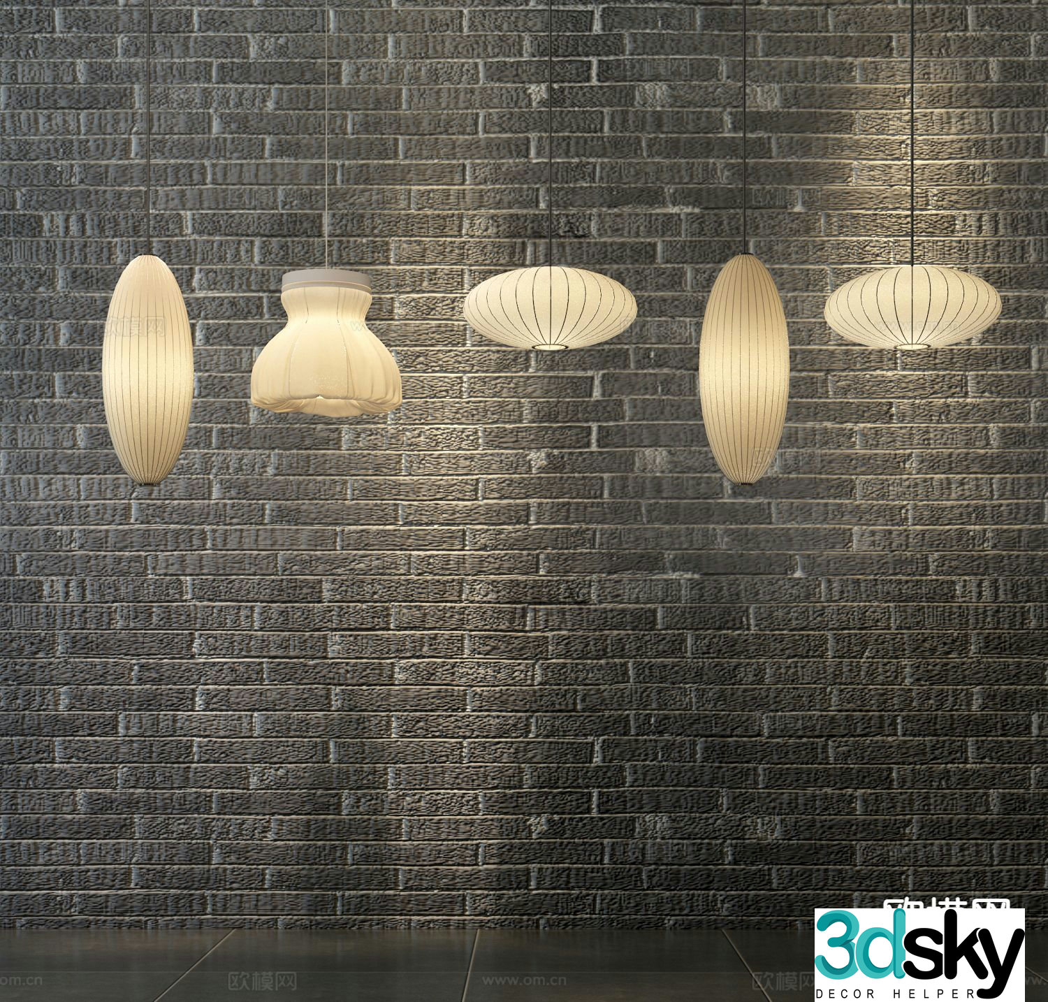 New Chinese style small chandelier bedside small chandelier 3d model