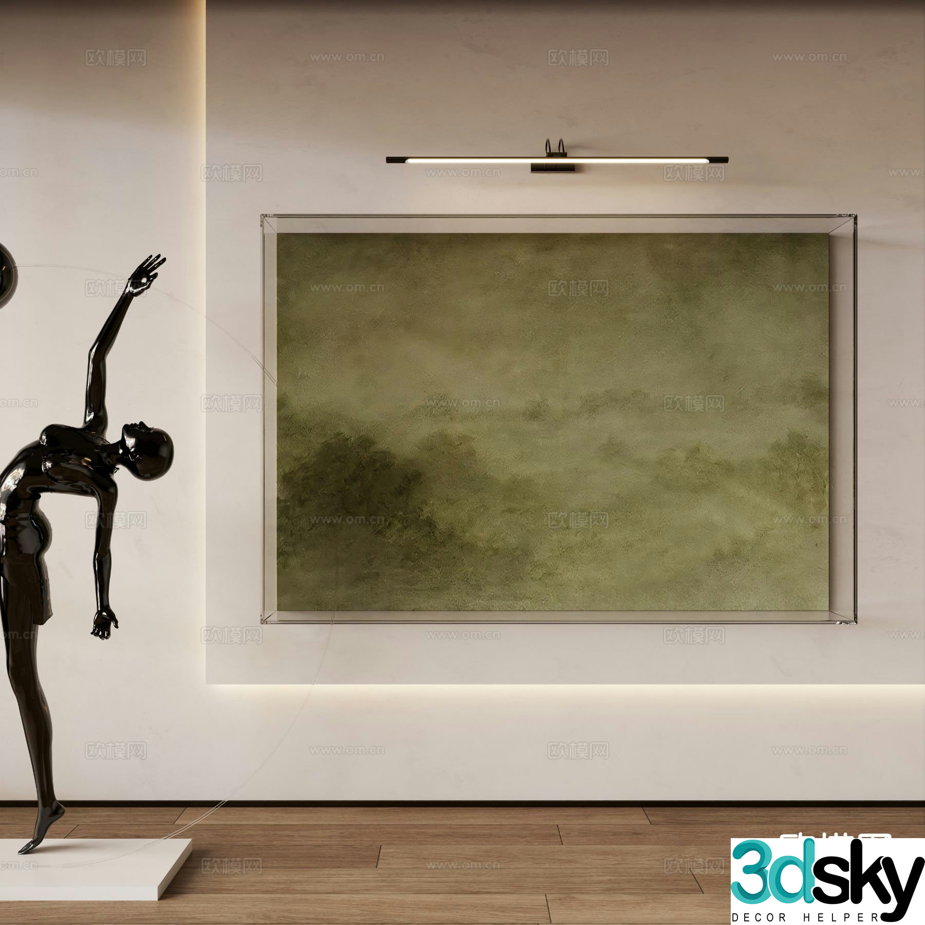Medieval style decorative painting art painting hanging painting 3D model