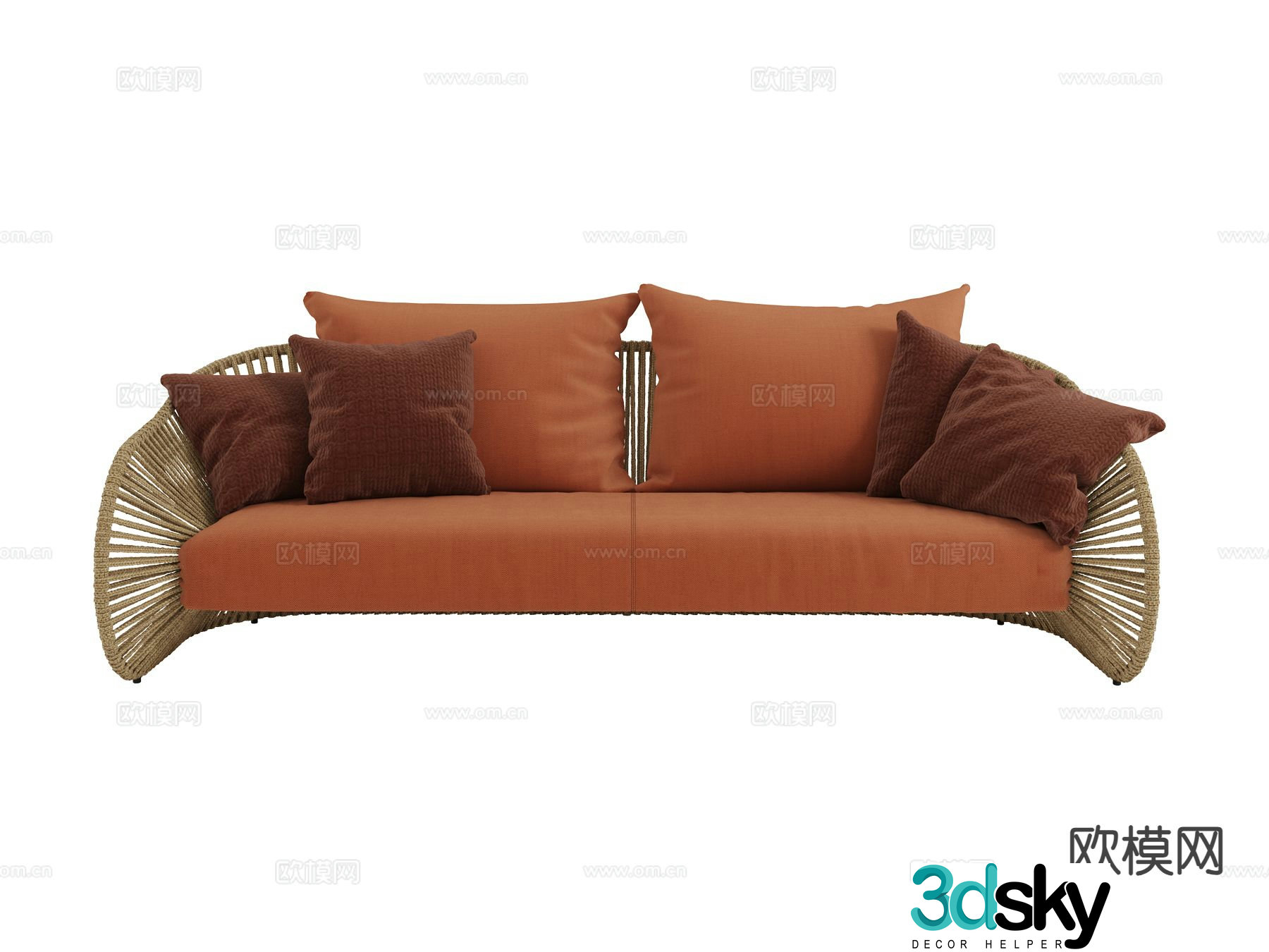 visionnaire outdoor sofa love seat 3d model