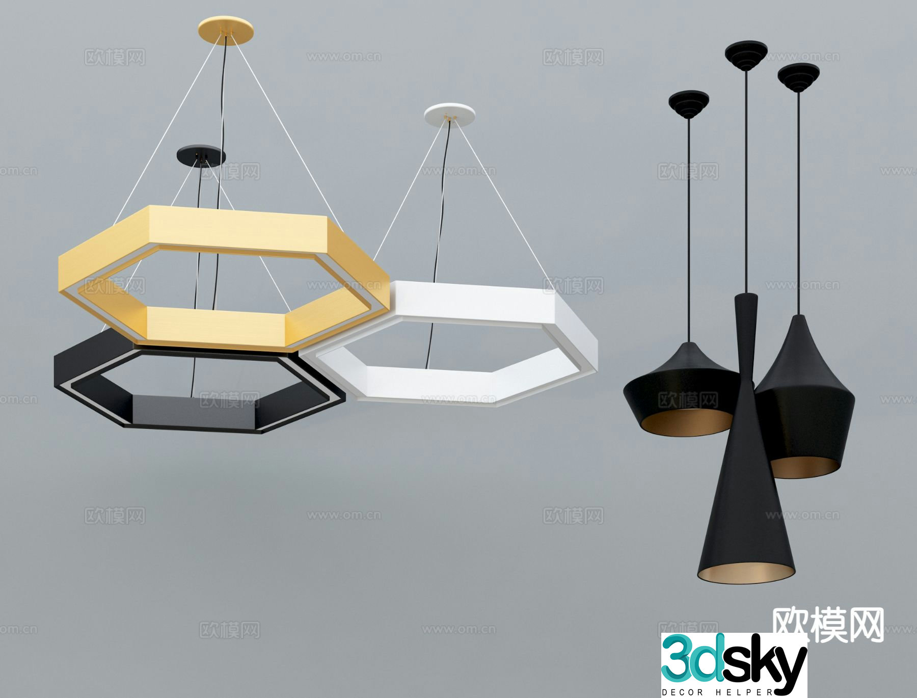 Modern creative chandelier living room chandelier dining room chandelier 3d model