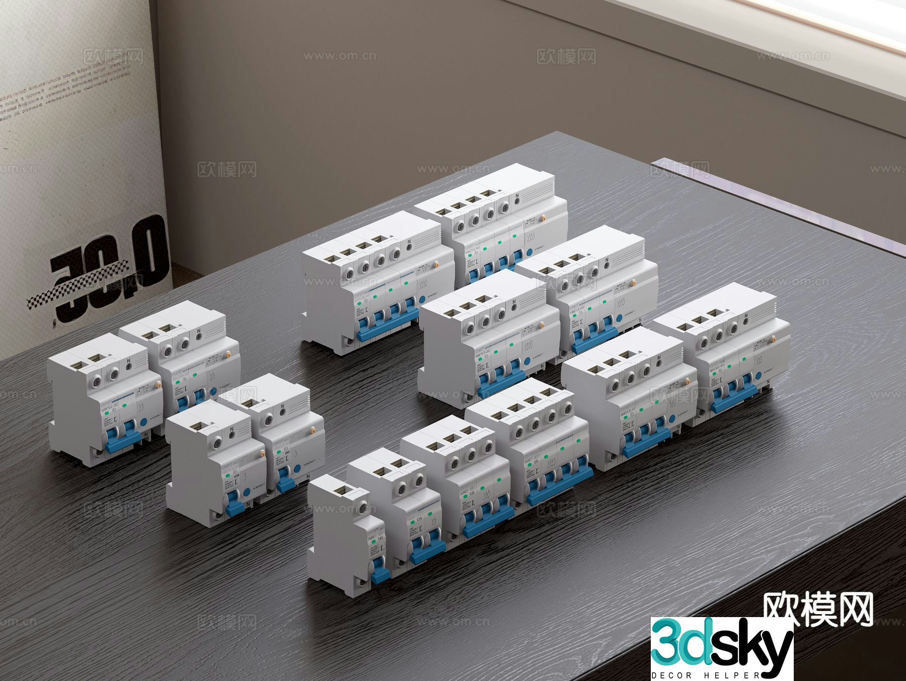 Electrical switch protector fuse switch 3d model