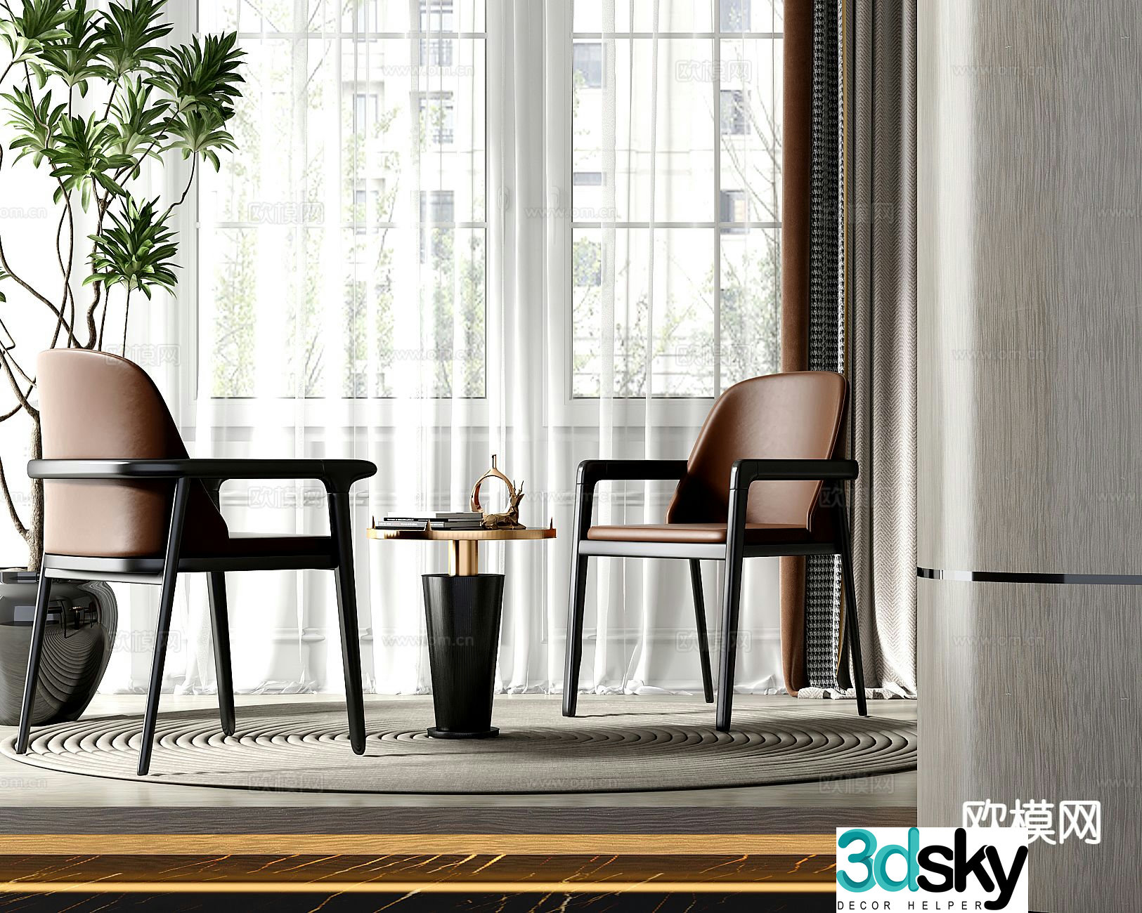 modern chair leisure chair armchair 3d model