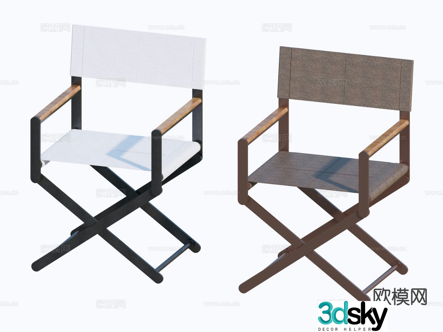 Outdoor chair leisure chair director chair folding chair 3d model