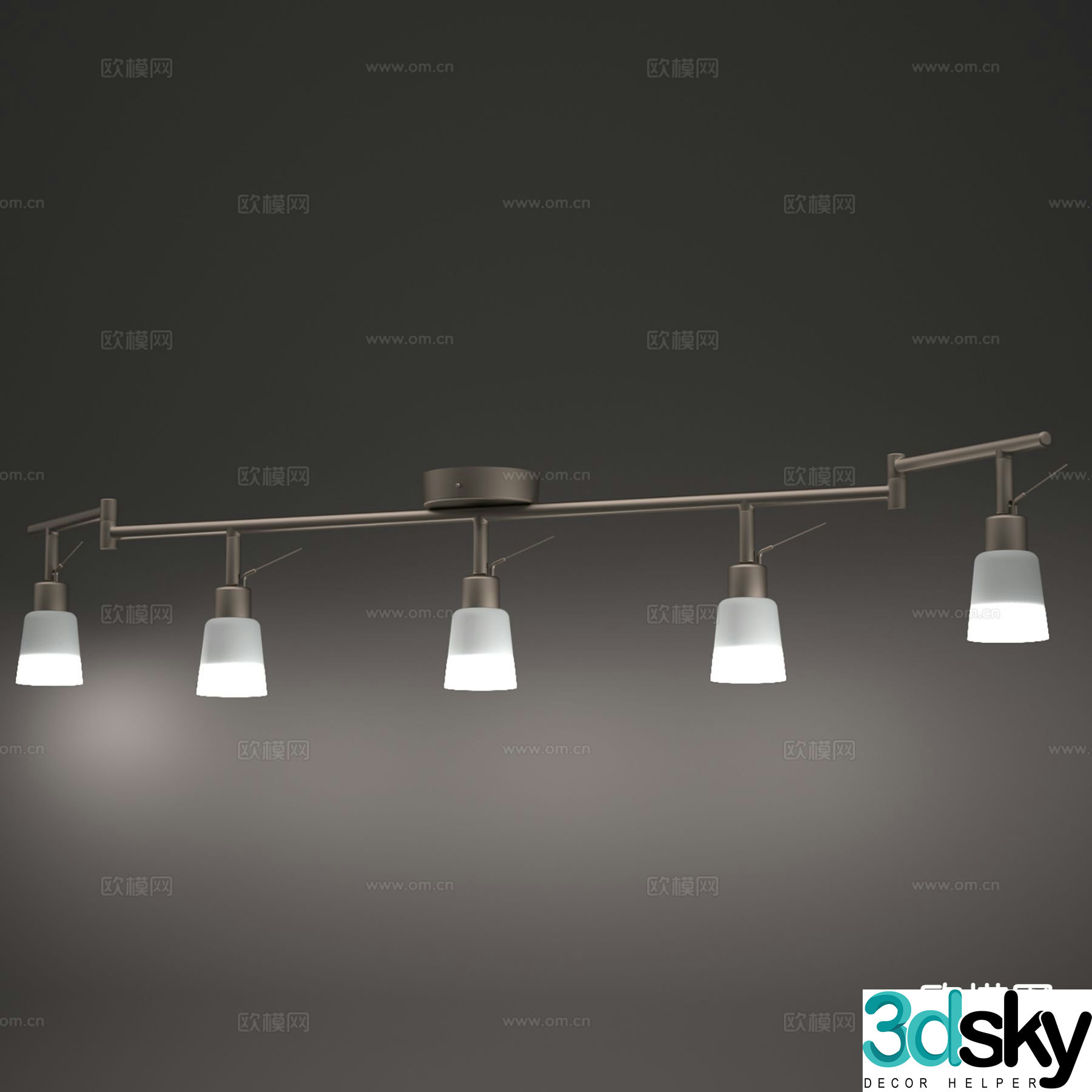 Creative chandelier restaurant chandelier 3d model