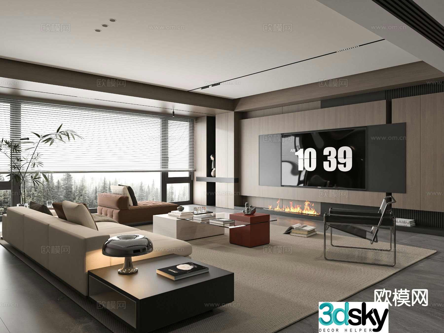 Italian living room 3d model