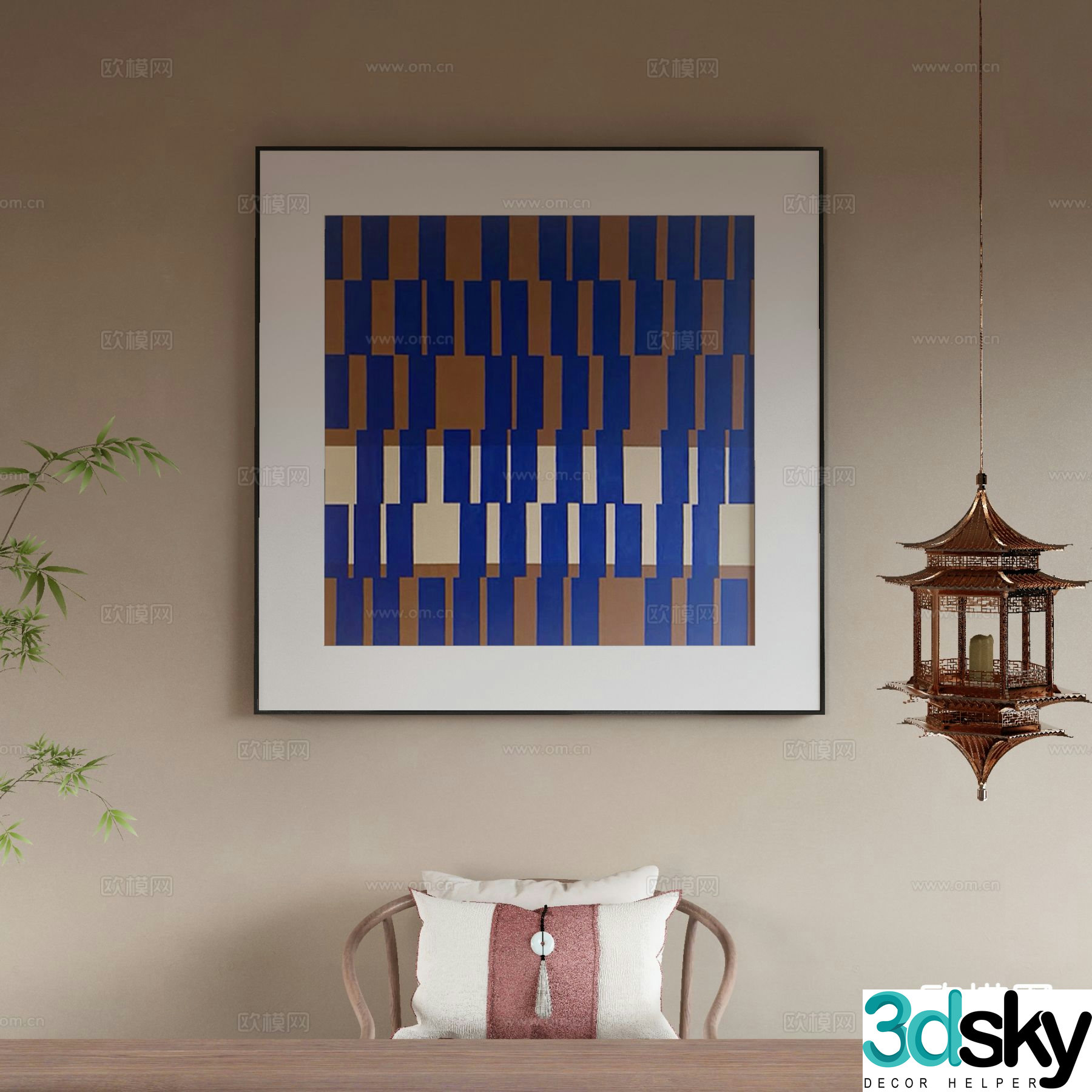 Decorative painting art painting hanging painting 3d model