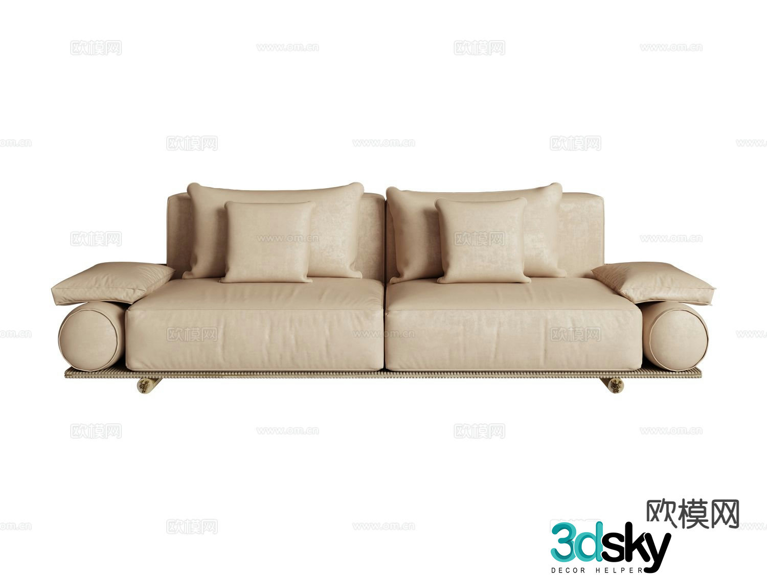 visionnaire- loveseat leather sofa 3d model