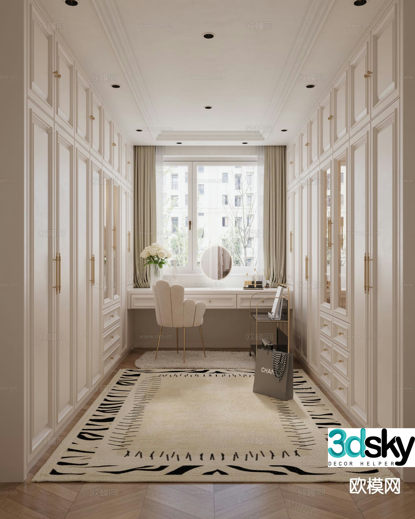 French cloakroom 3d model