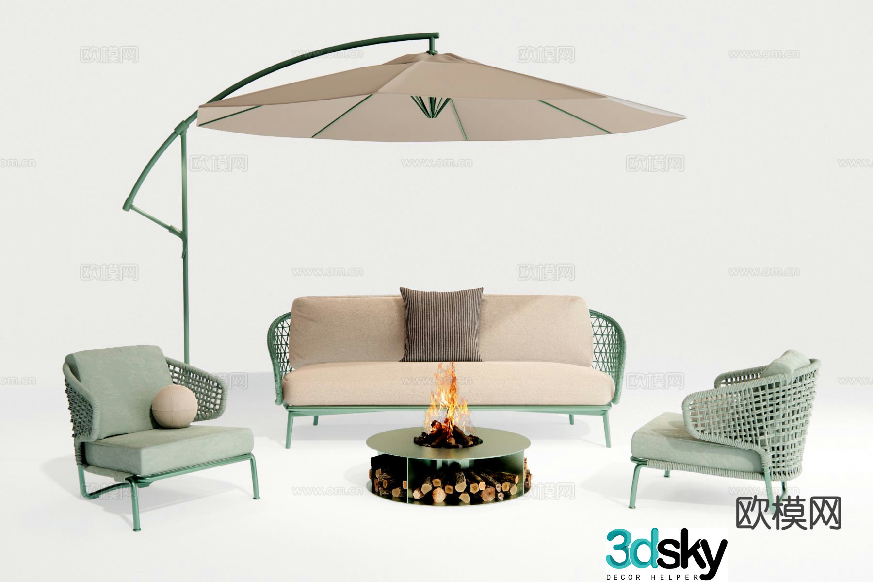 Outdoor sofa patio sofa 3d model