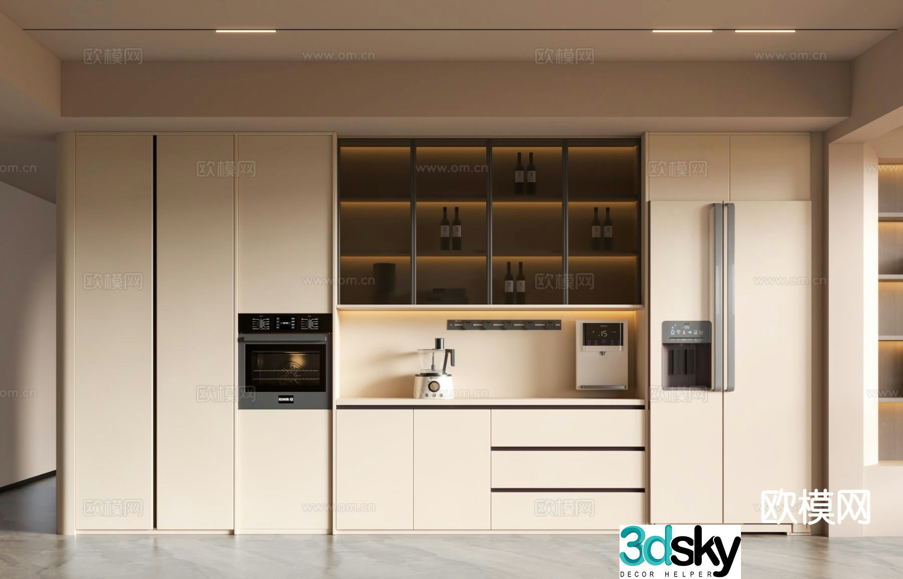 Modern sideboard 3d model