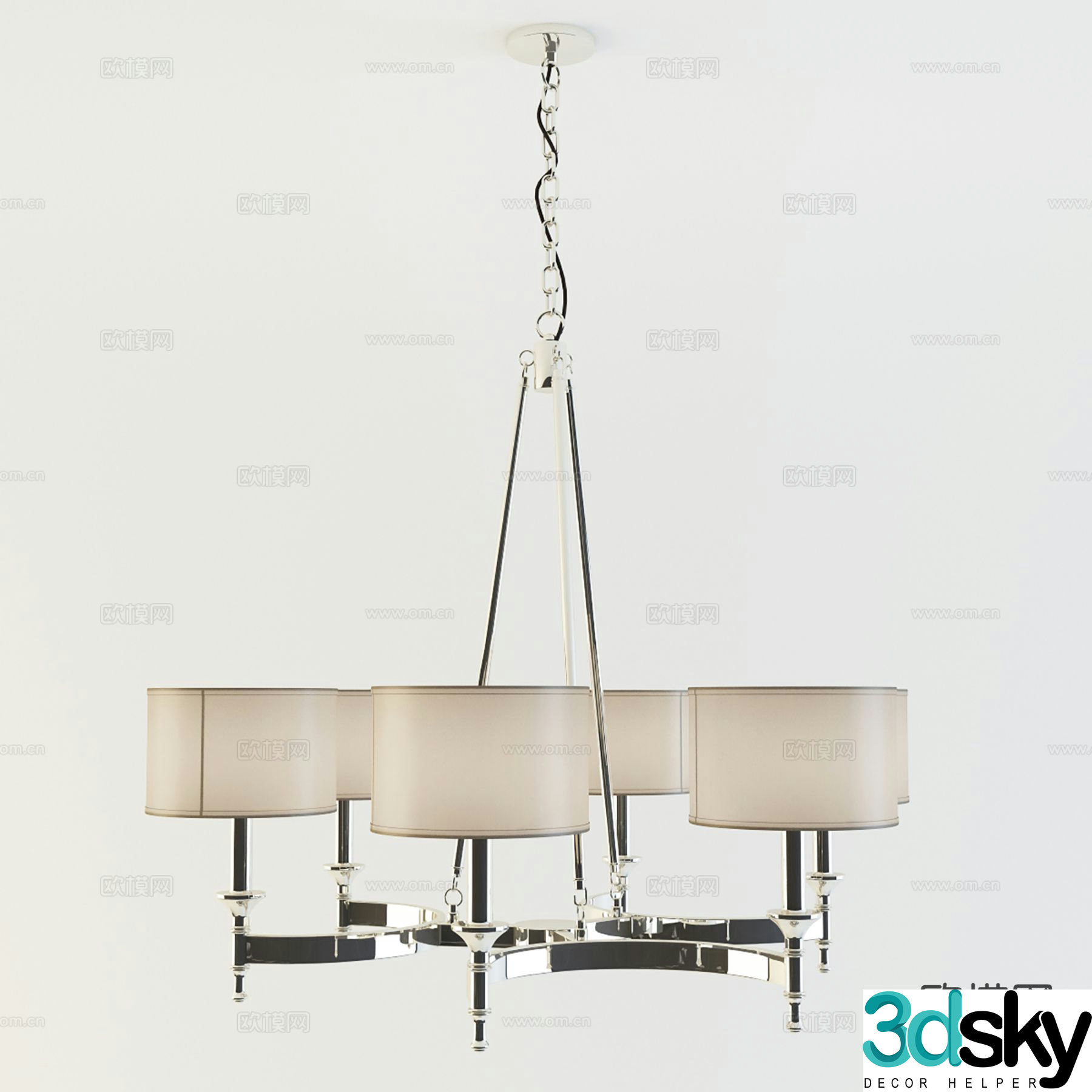 Creative chandelier hall chandelier 3d model