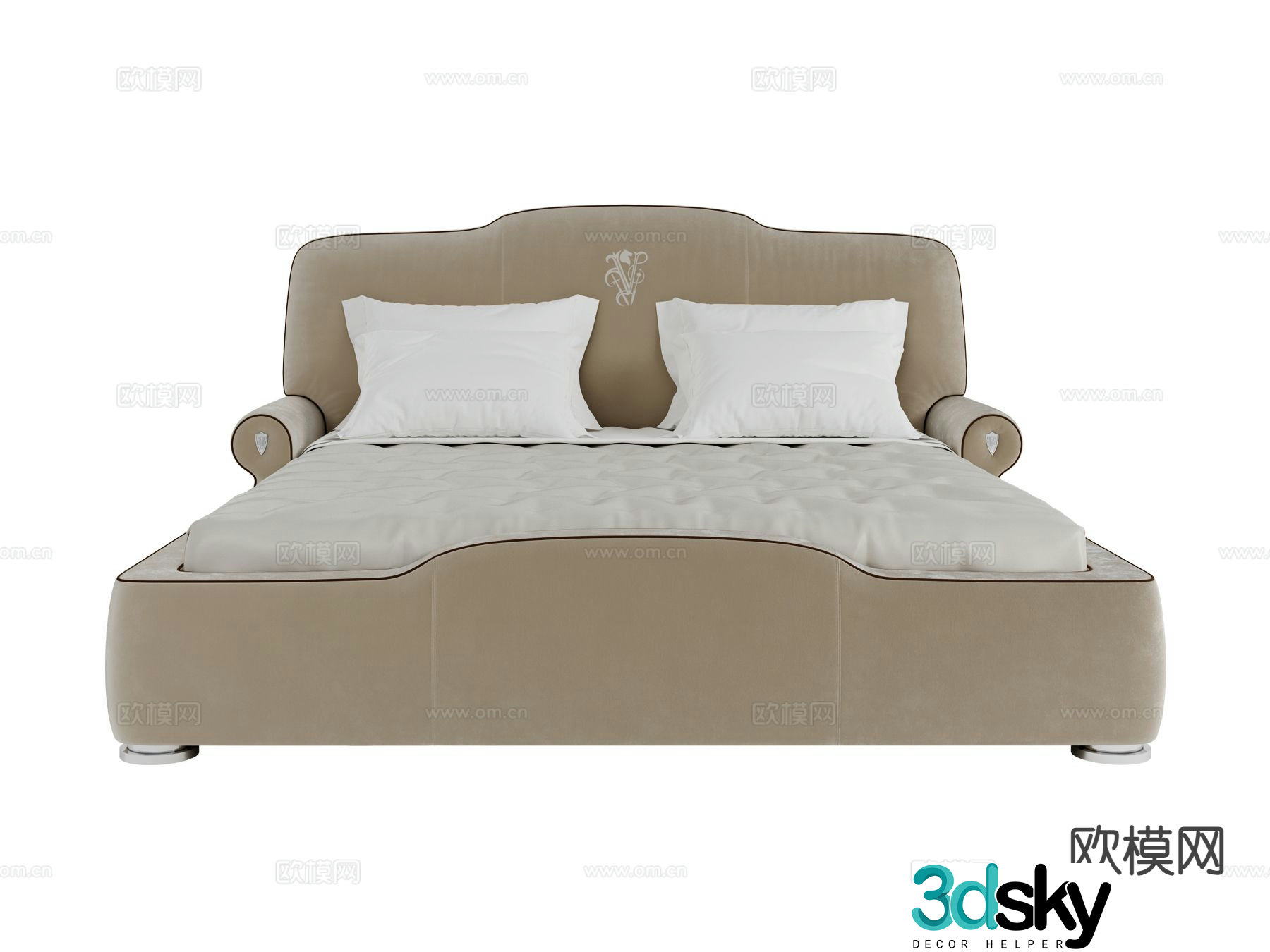 visionnaire double bed 3d model