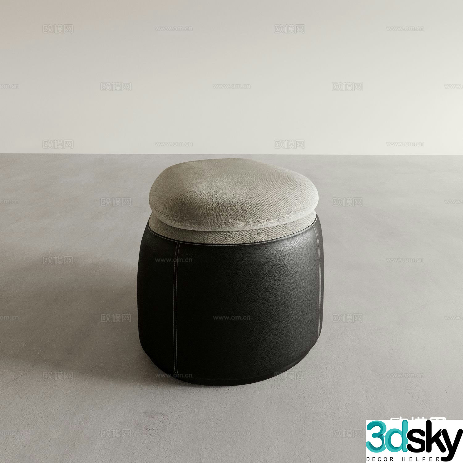 round stool sofa stool stool 3d model