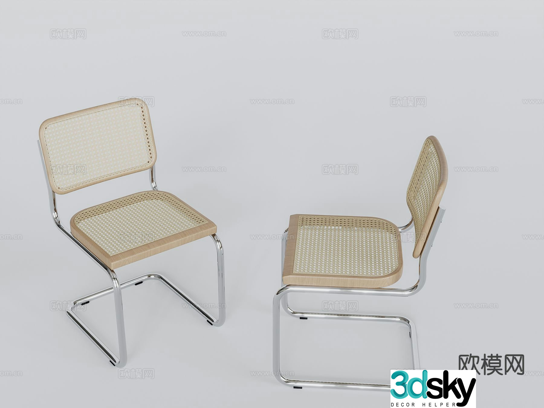 Wabi-sabi chair dining chair 3d model