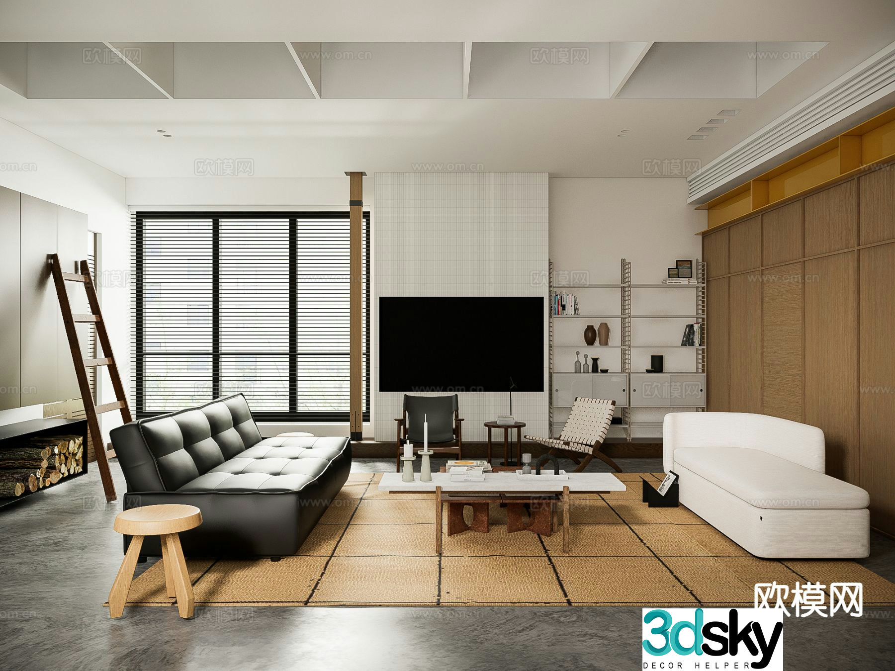 Medieval style living room 3D model