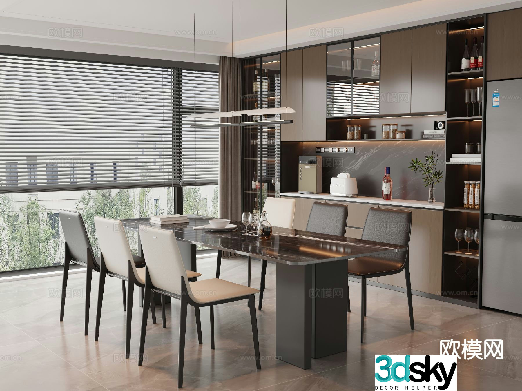 Italian restaurant 3d model