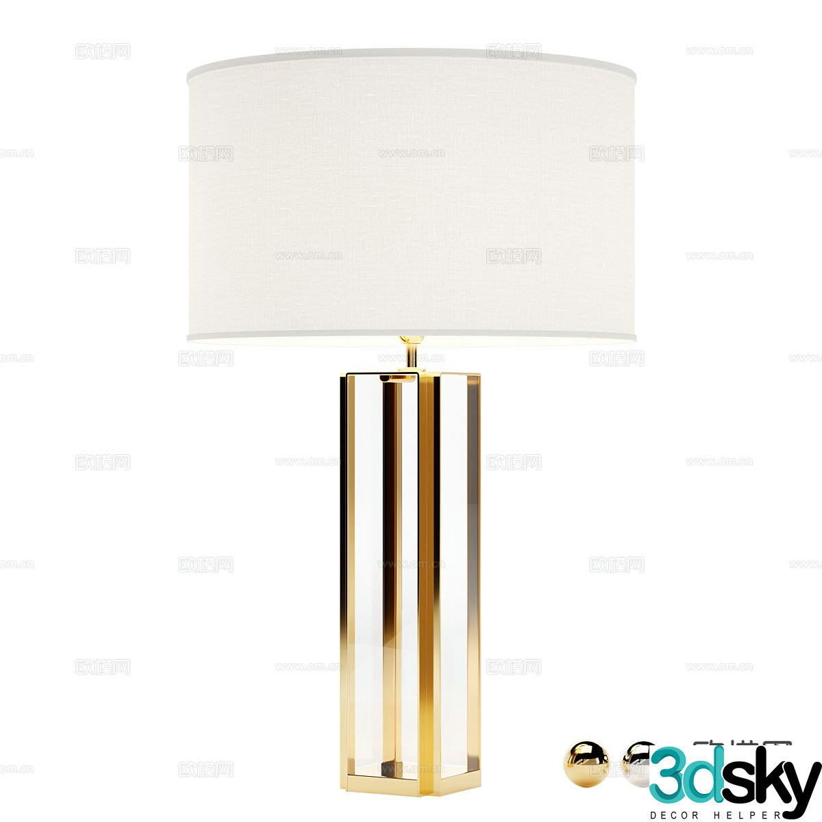 Light luxury table lamp 3D model