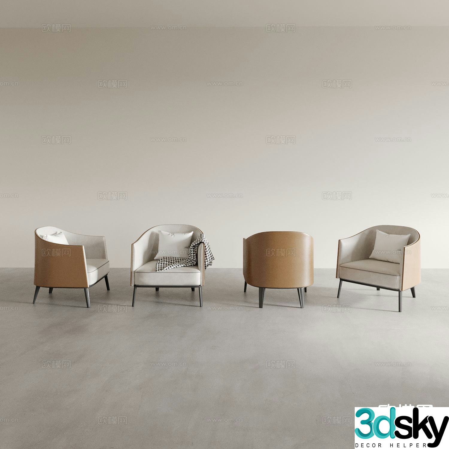 Modern armchair sofa chair armchair 3d model