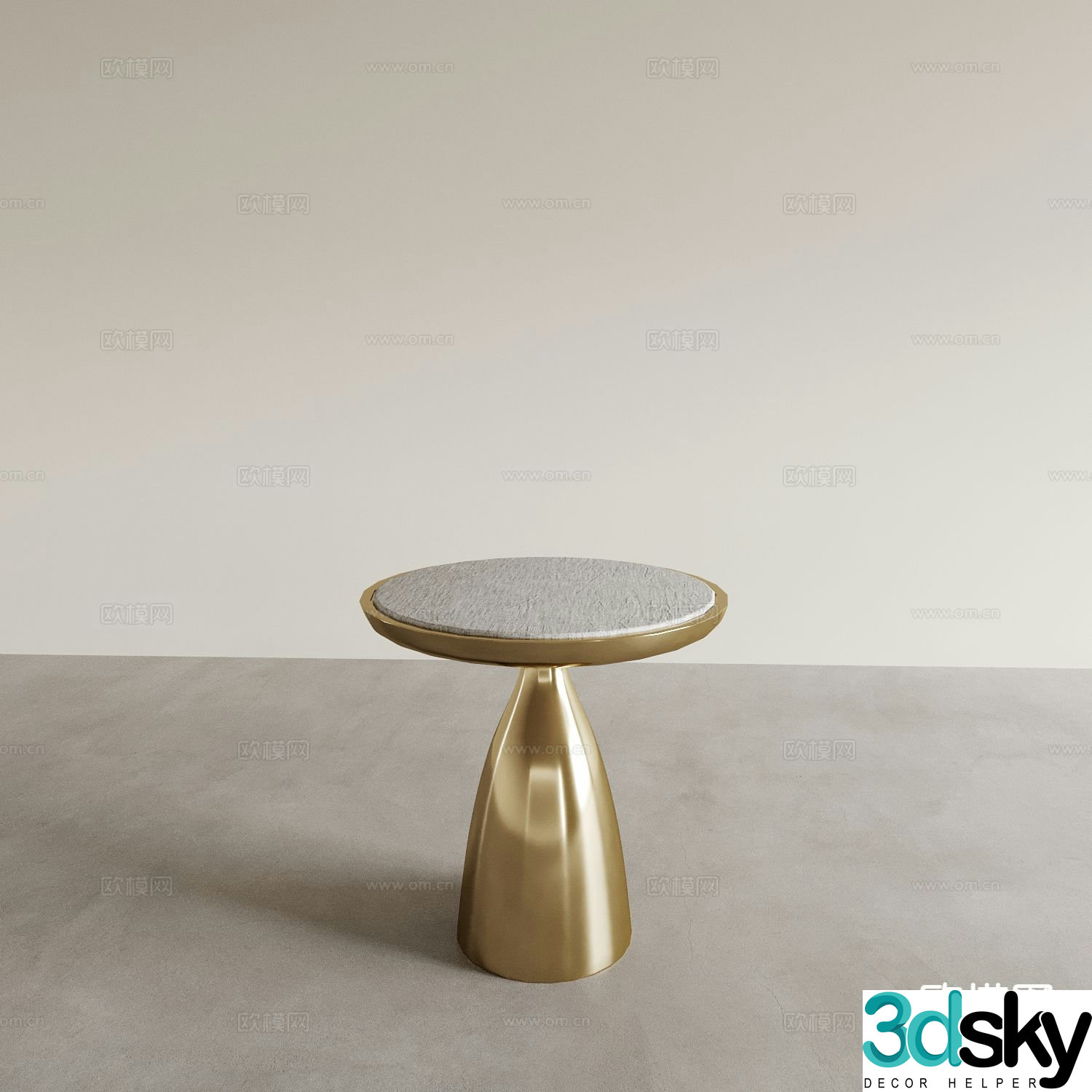 Light luxury corner table round table side table 3D model