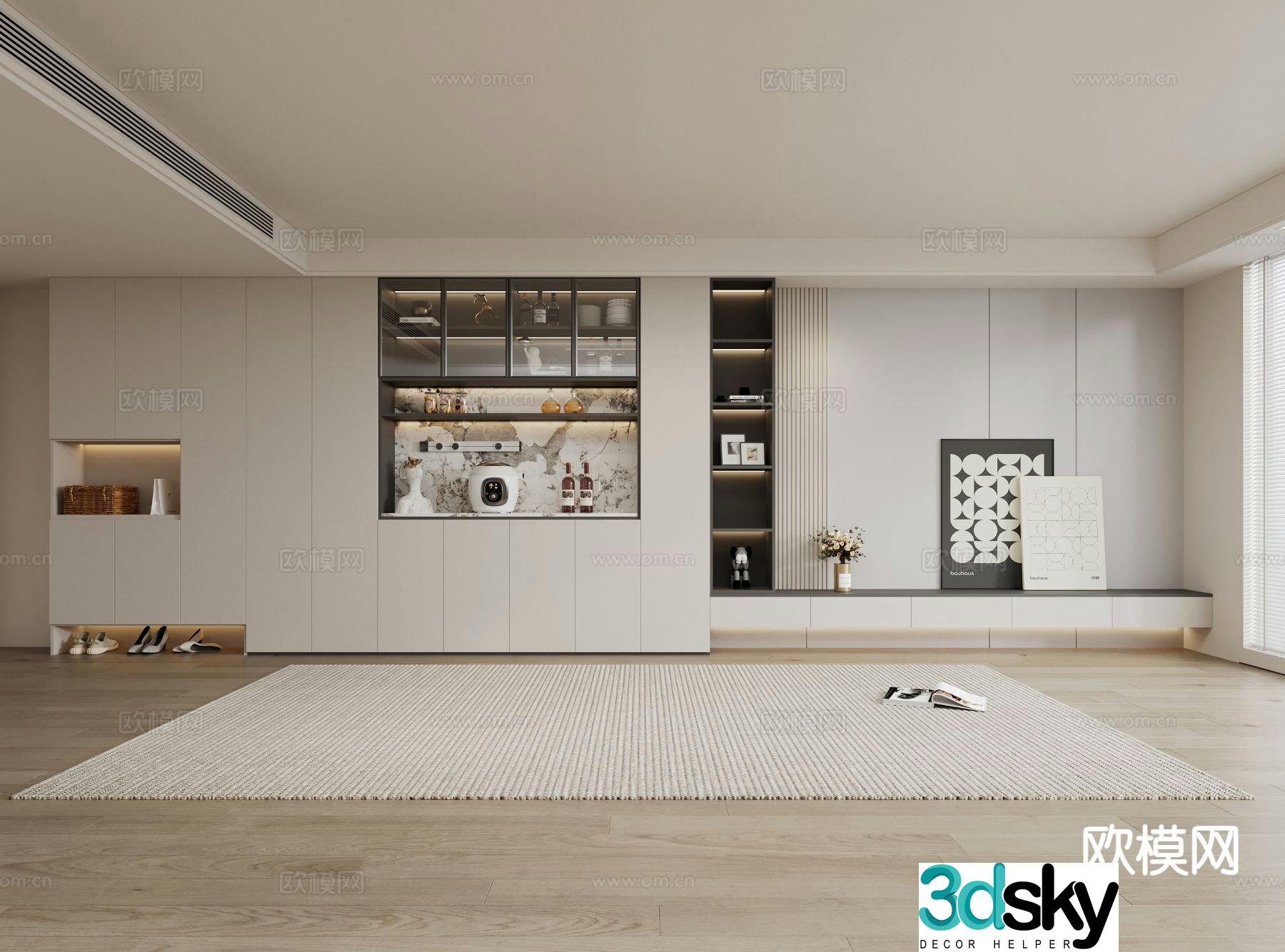 Entrance shoe cabinet Entry shoe cabinet 3D model