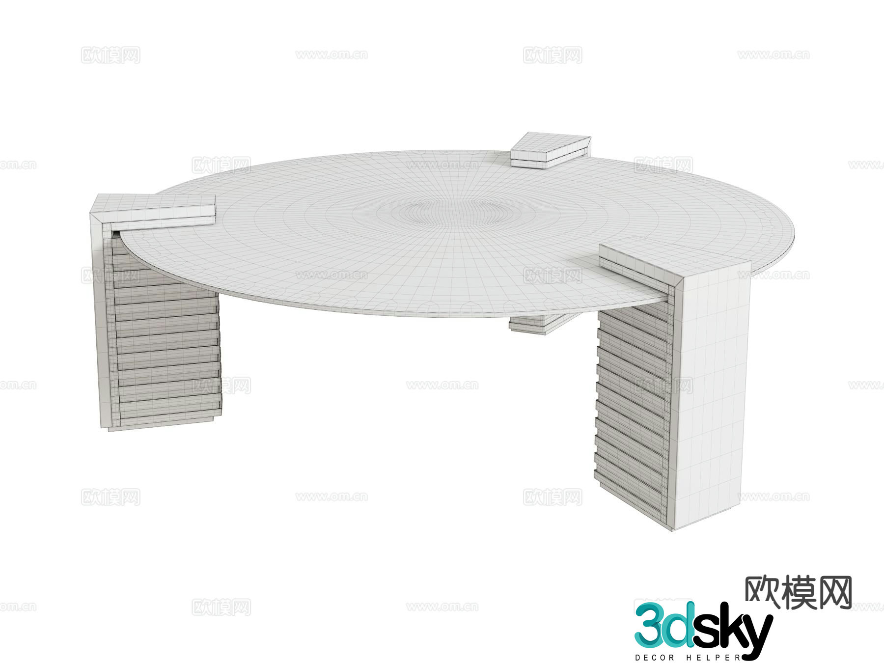 visionnaire round coffee table 3d model