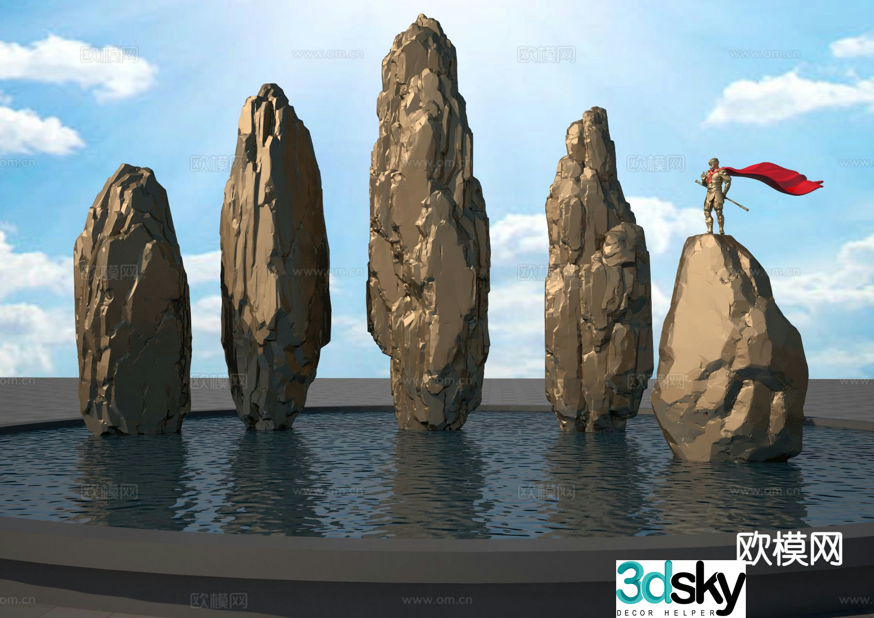 Wukong sculpture Wuzhishan sculpture 3D model