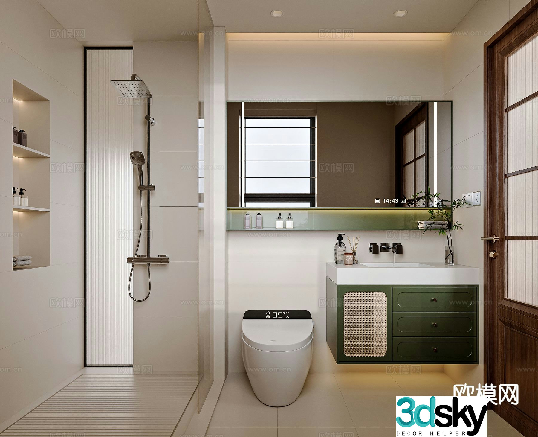 French toilet bathroom toilet 3d model