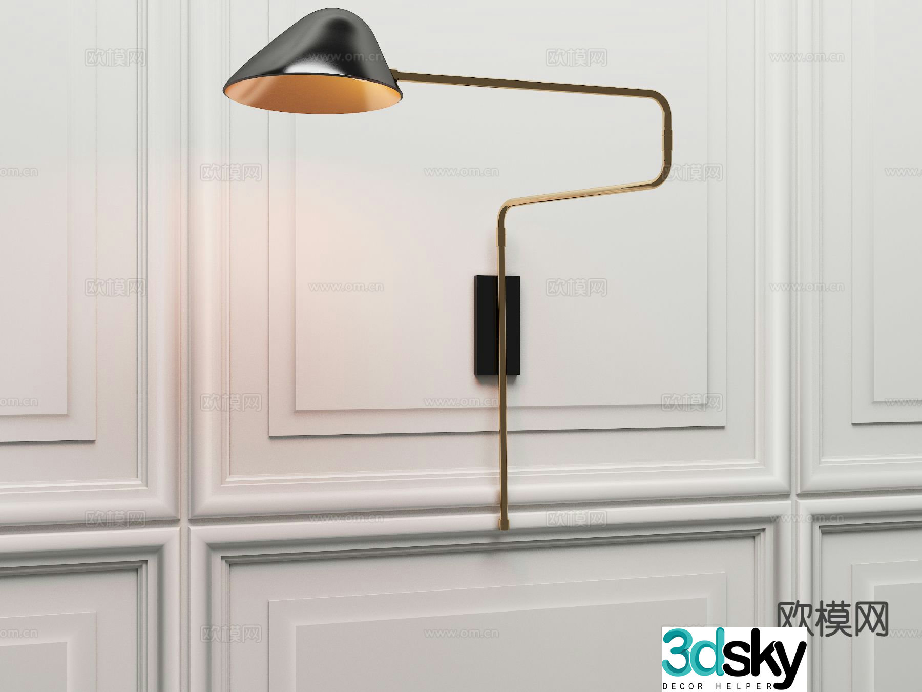 Minimalist wall lamp bedside wall lamp 3d model