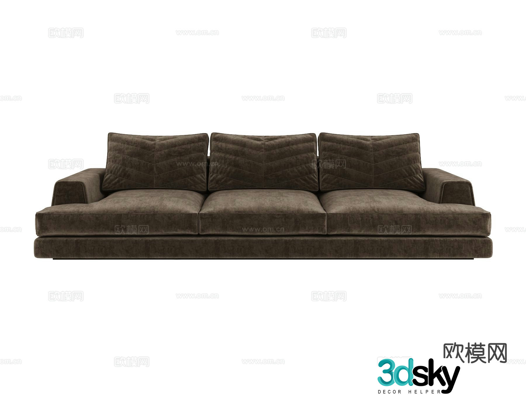 visionnaire three seater sofa 3d model