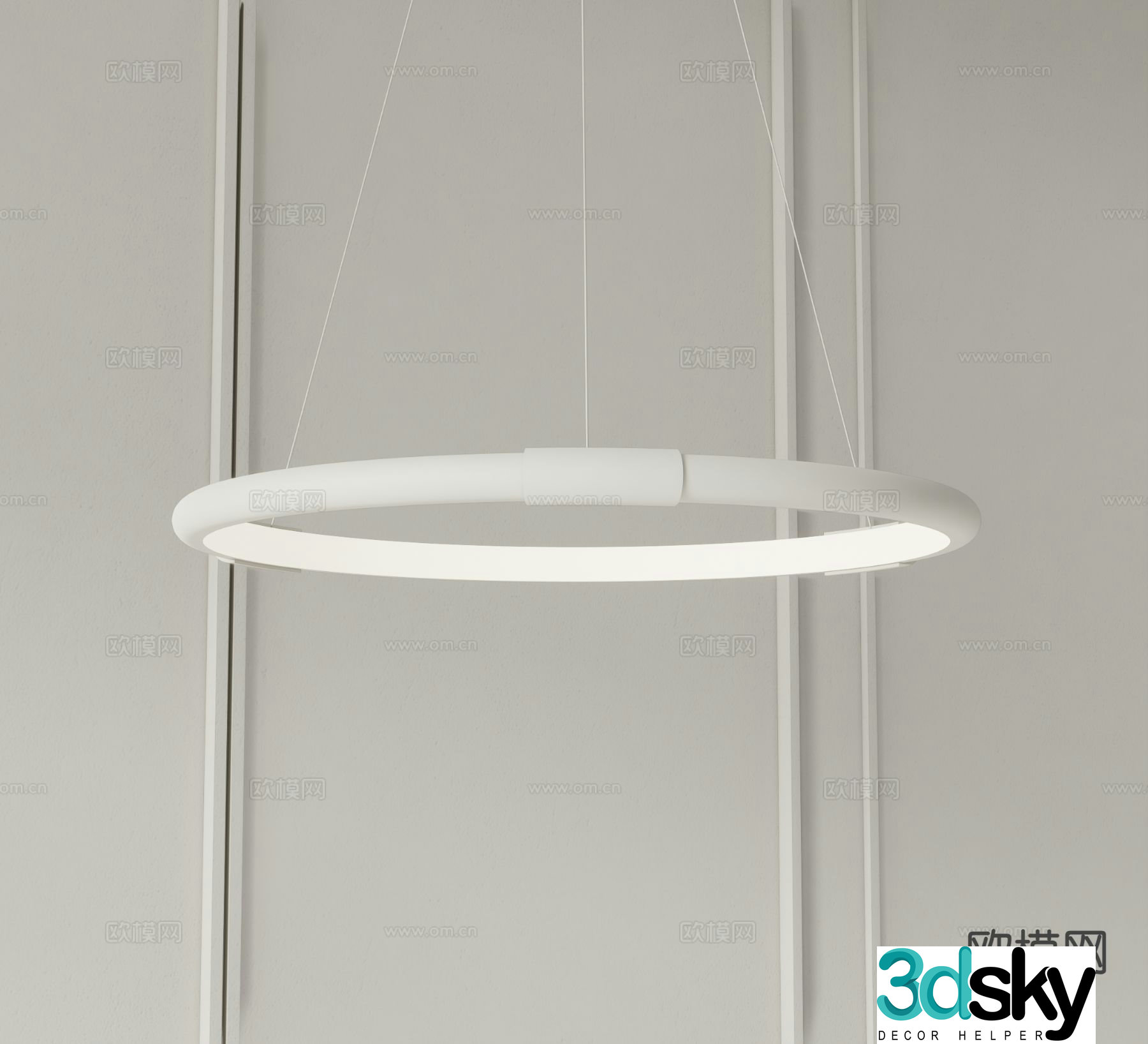 Modern chandelier dining room chandelier ring chandelier 3d model